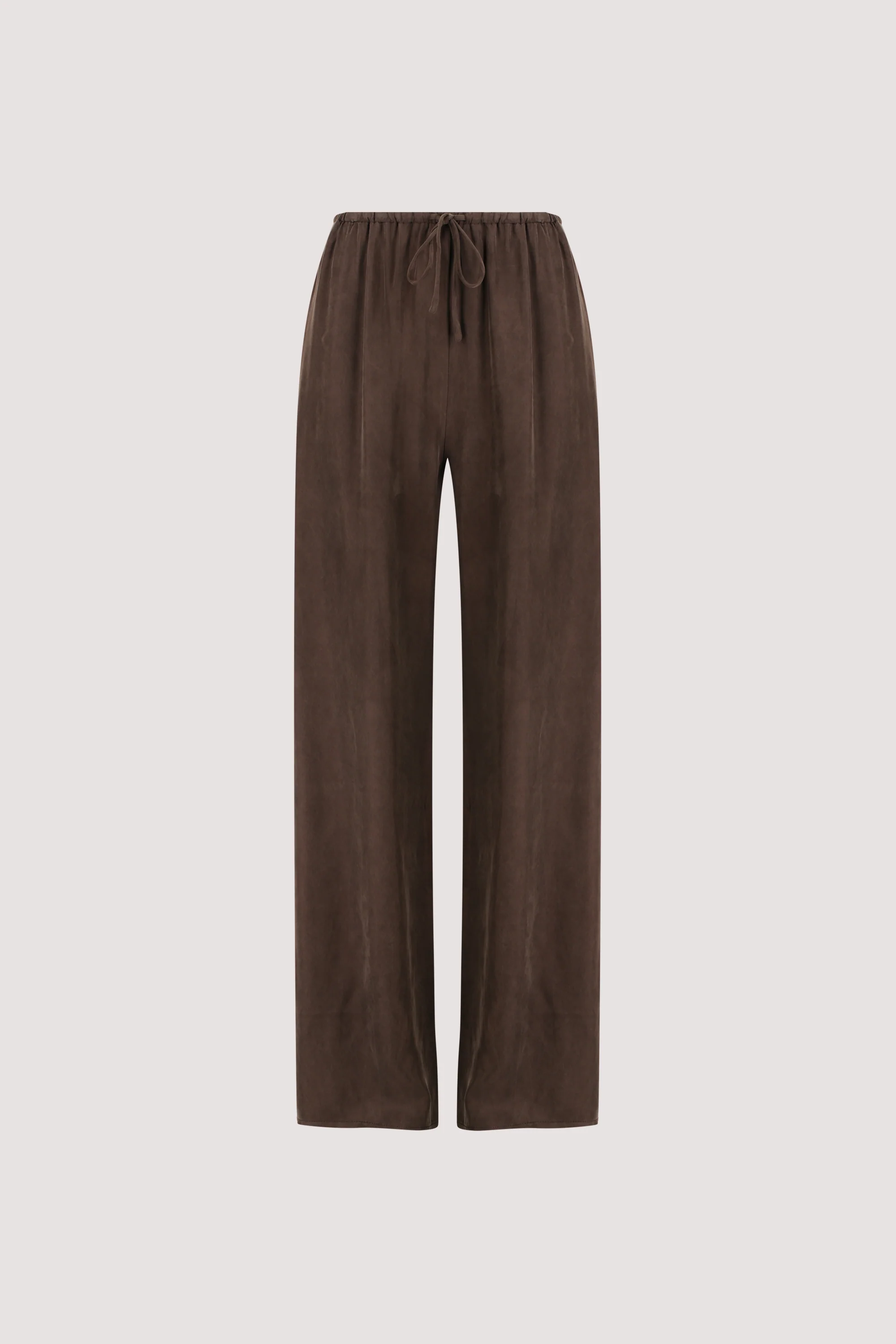 ADDIE BITTER CHOC CUPRO DRAWSTRING PANT - Image 8