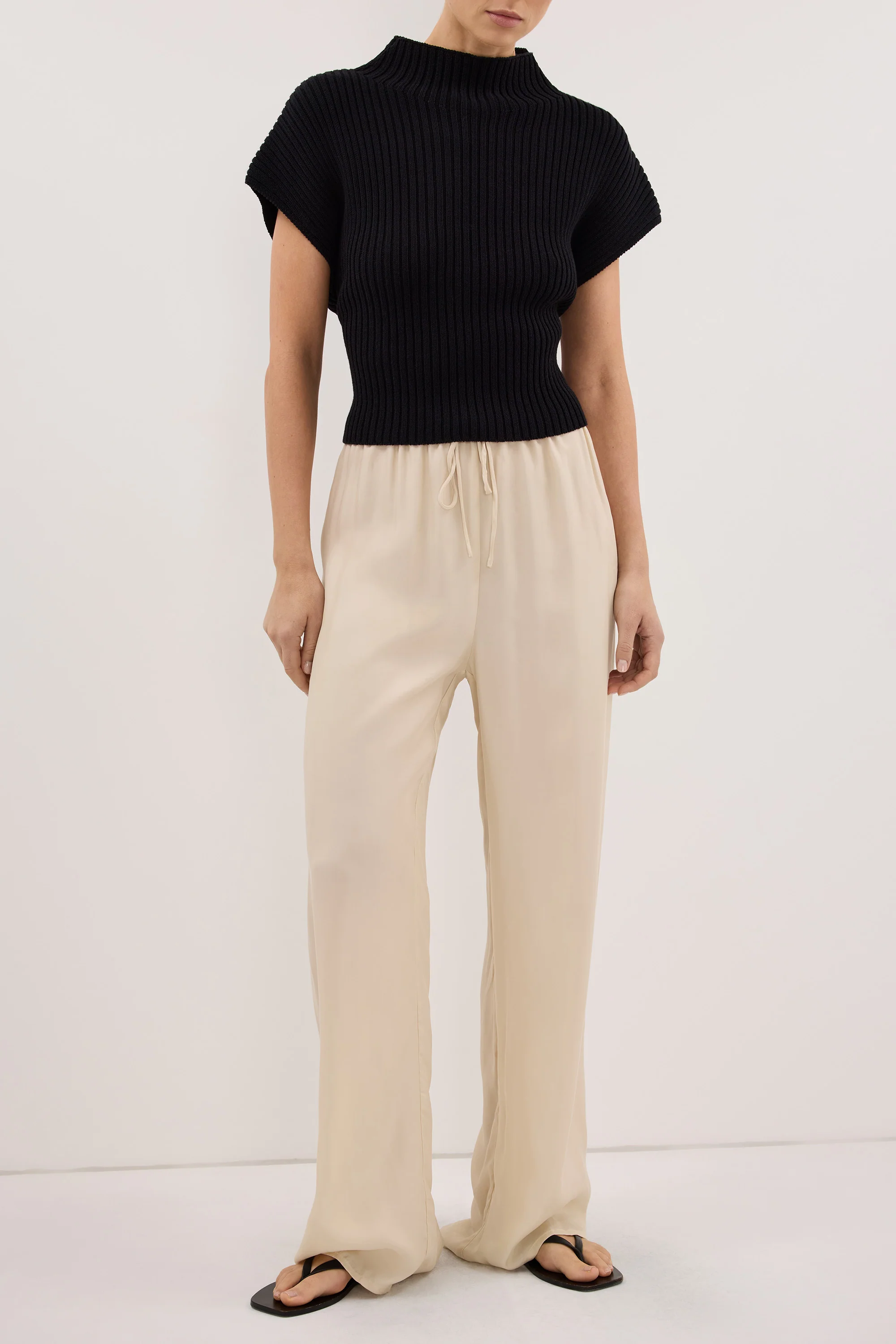 ADDIE STRAW CUPRO DRAWSTRING PANT - Image 2