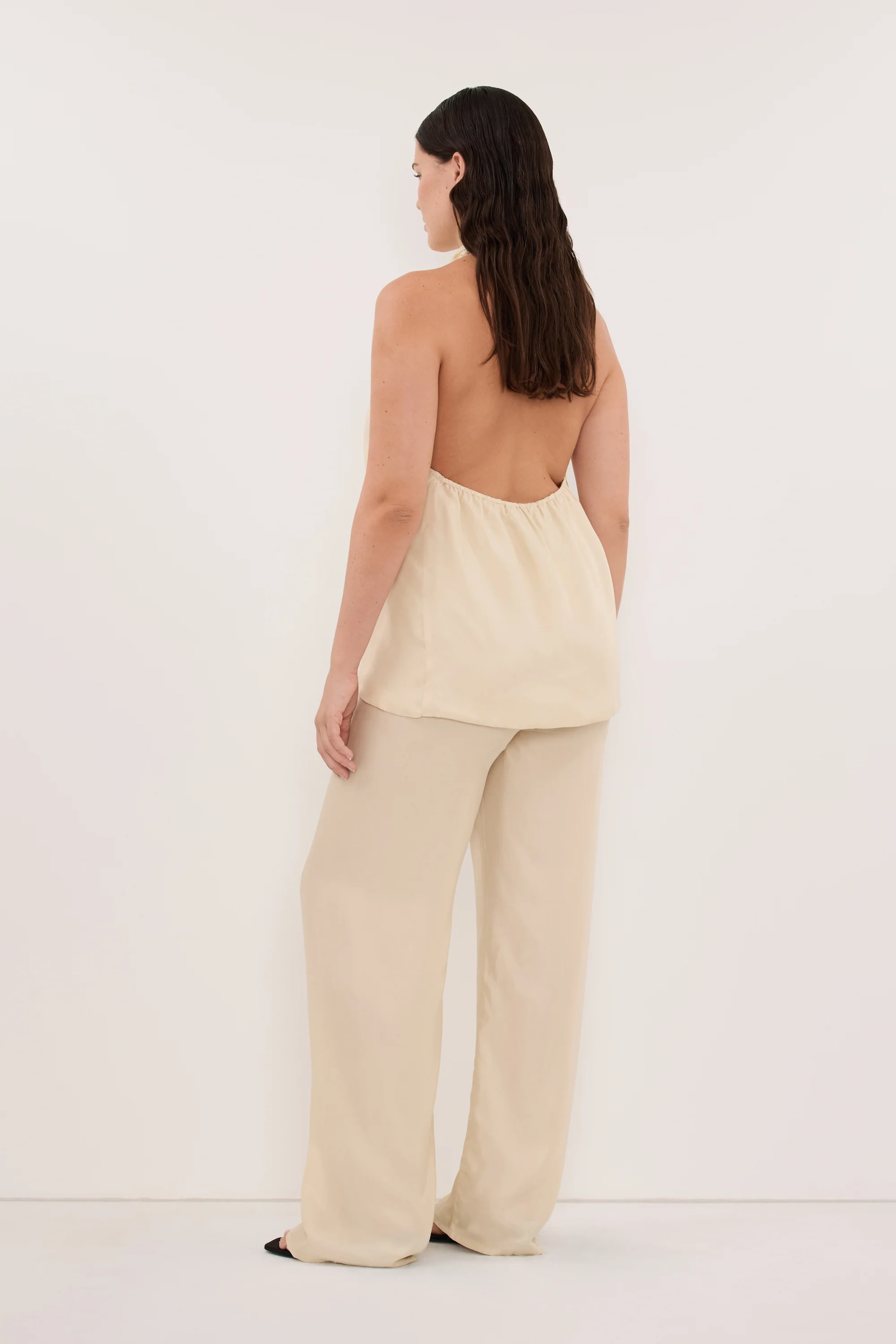 ADDIE STRAW CUPRO DRAWSTRING PANT - Image 7
