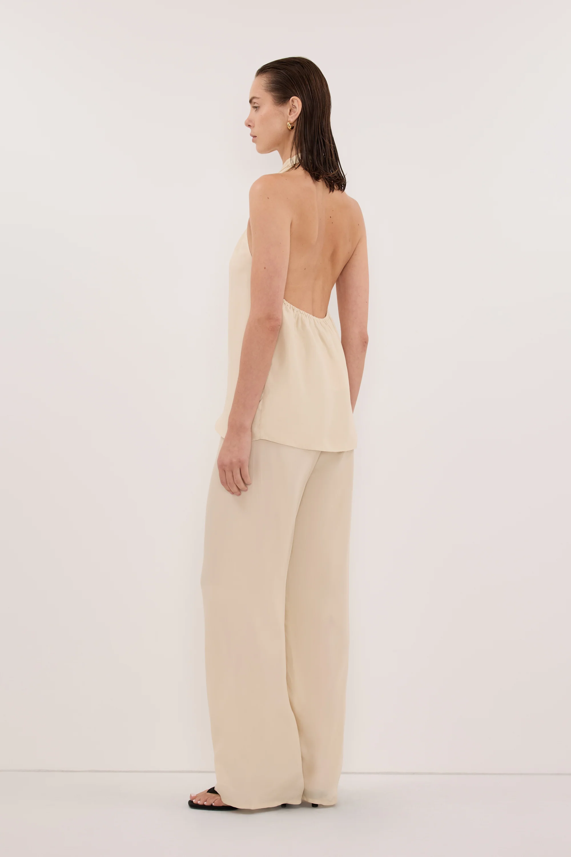 ADDIE STRAW CUPRO HALTER TOP - Image 4