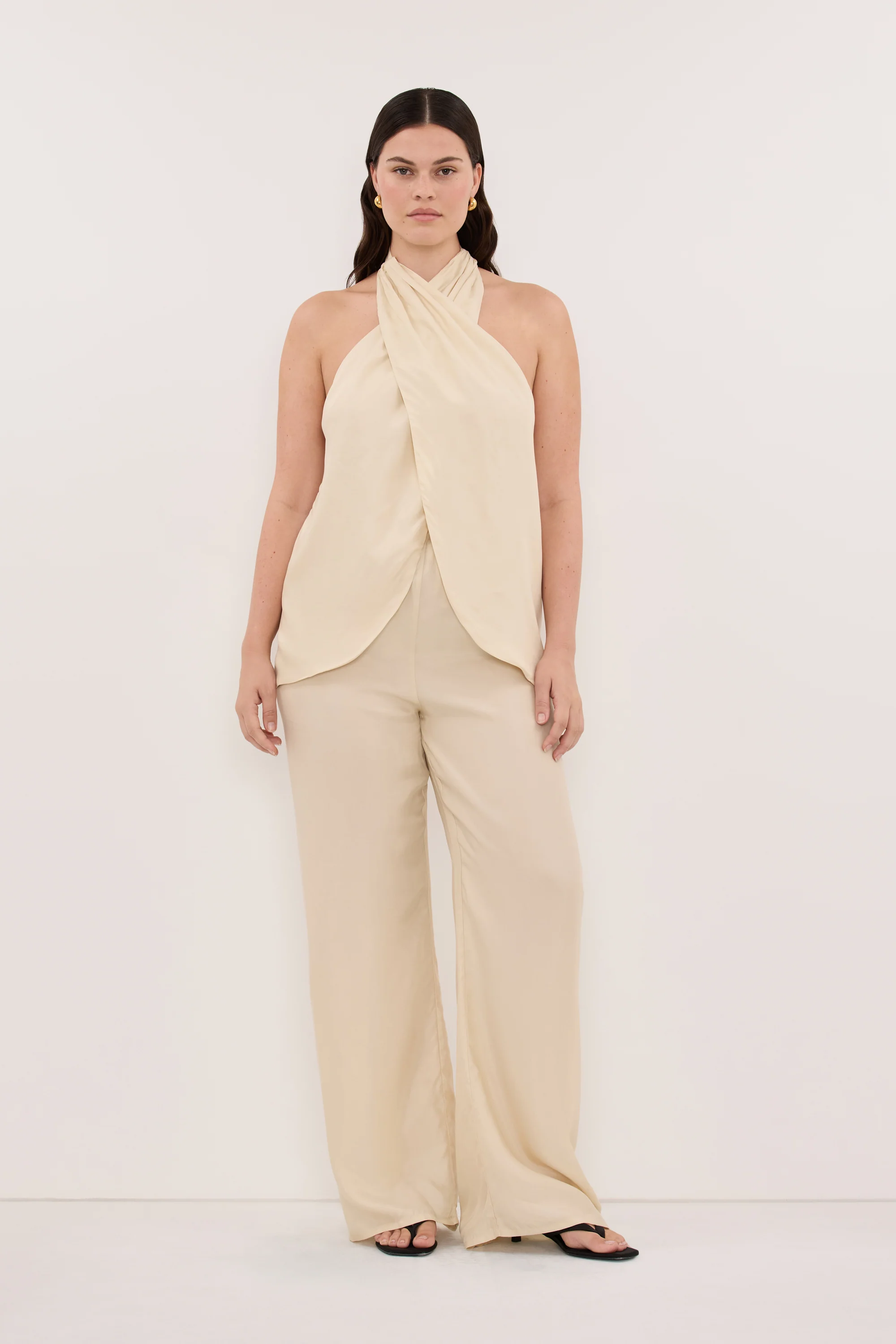 ADDIE STRAW CUPRO HALTER TOP - Image 7