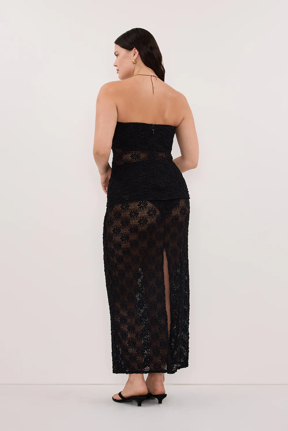 AGNES BLACK CROCHET BANDEAU TOP - Image 7