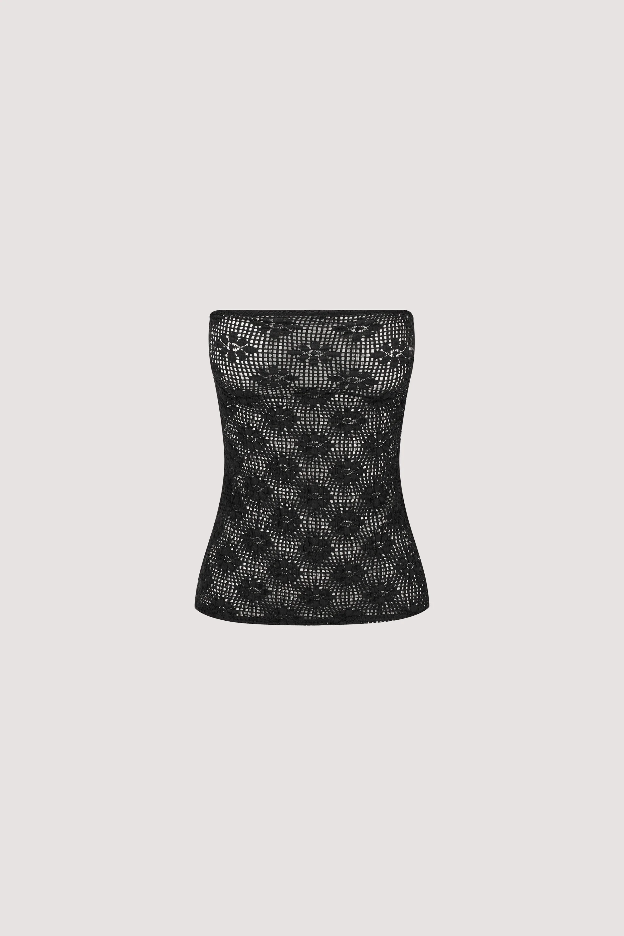 AGNES BLACK CROCHET BANDEAU TOP - Image 8