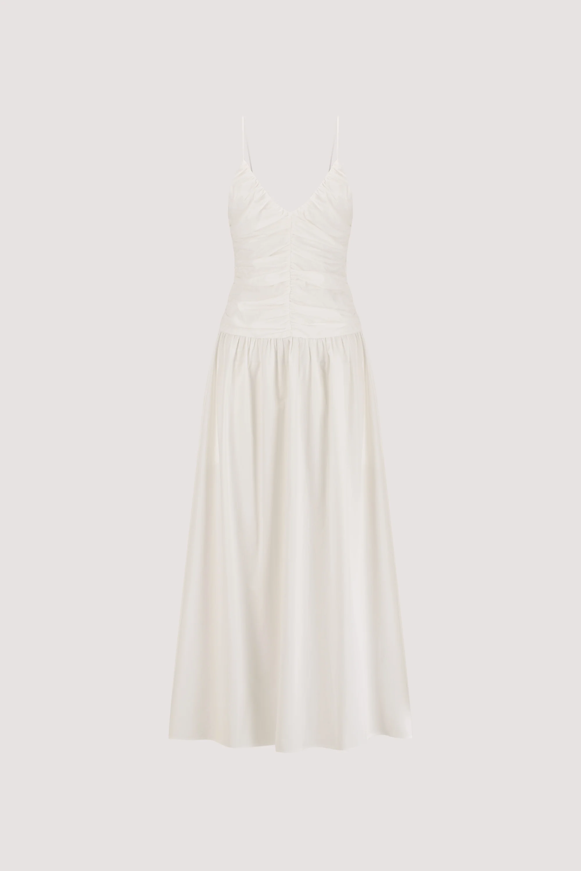 ALEXIA WHITE COTTON MIDI DRESS - Image 7