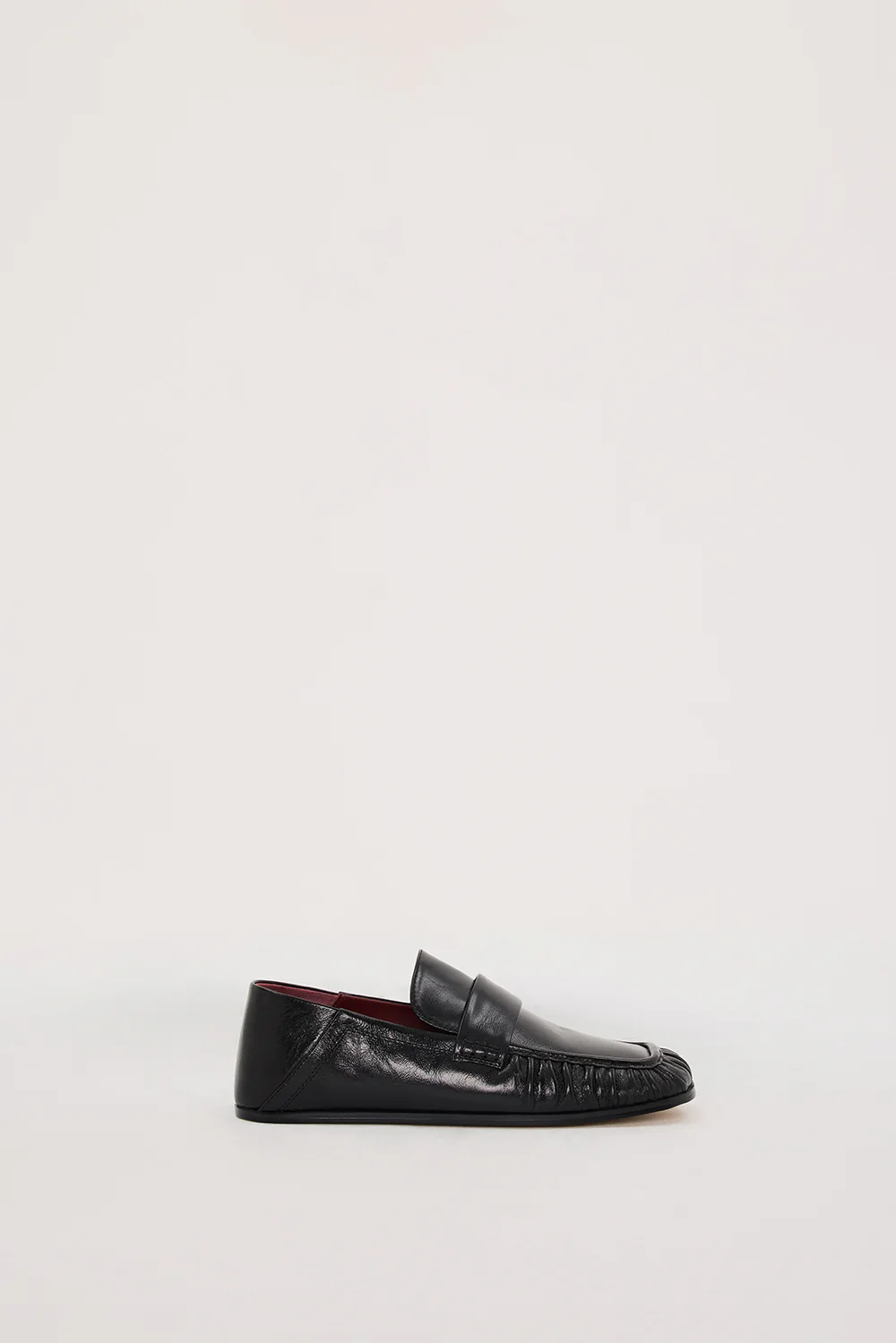 ALIAS MAE KRUZ BLACK OILY LEATHER LOAFER