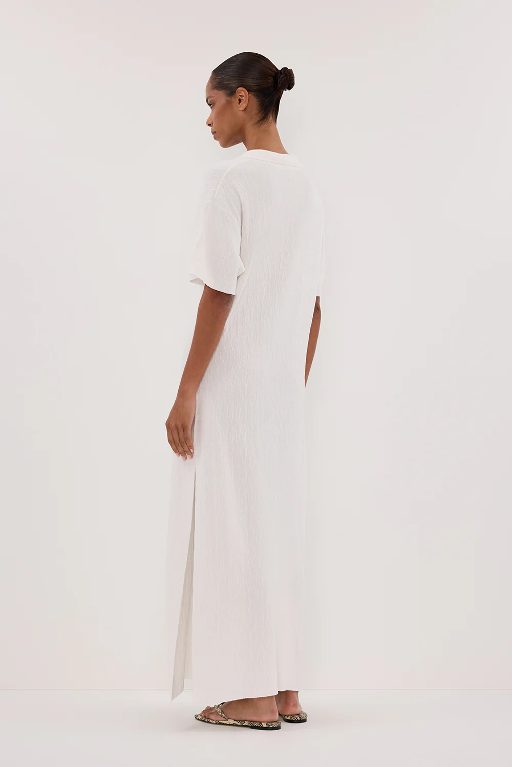 ALIAS WHITE POLO KNIT MIDI DRESS - Image 3