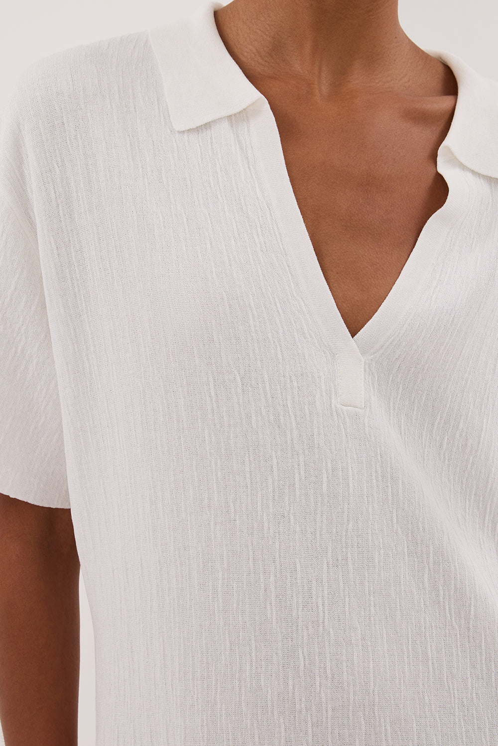 ALIAS WHITE POLO KNIT MIDI DRESS - Image 4