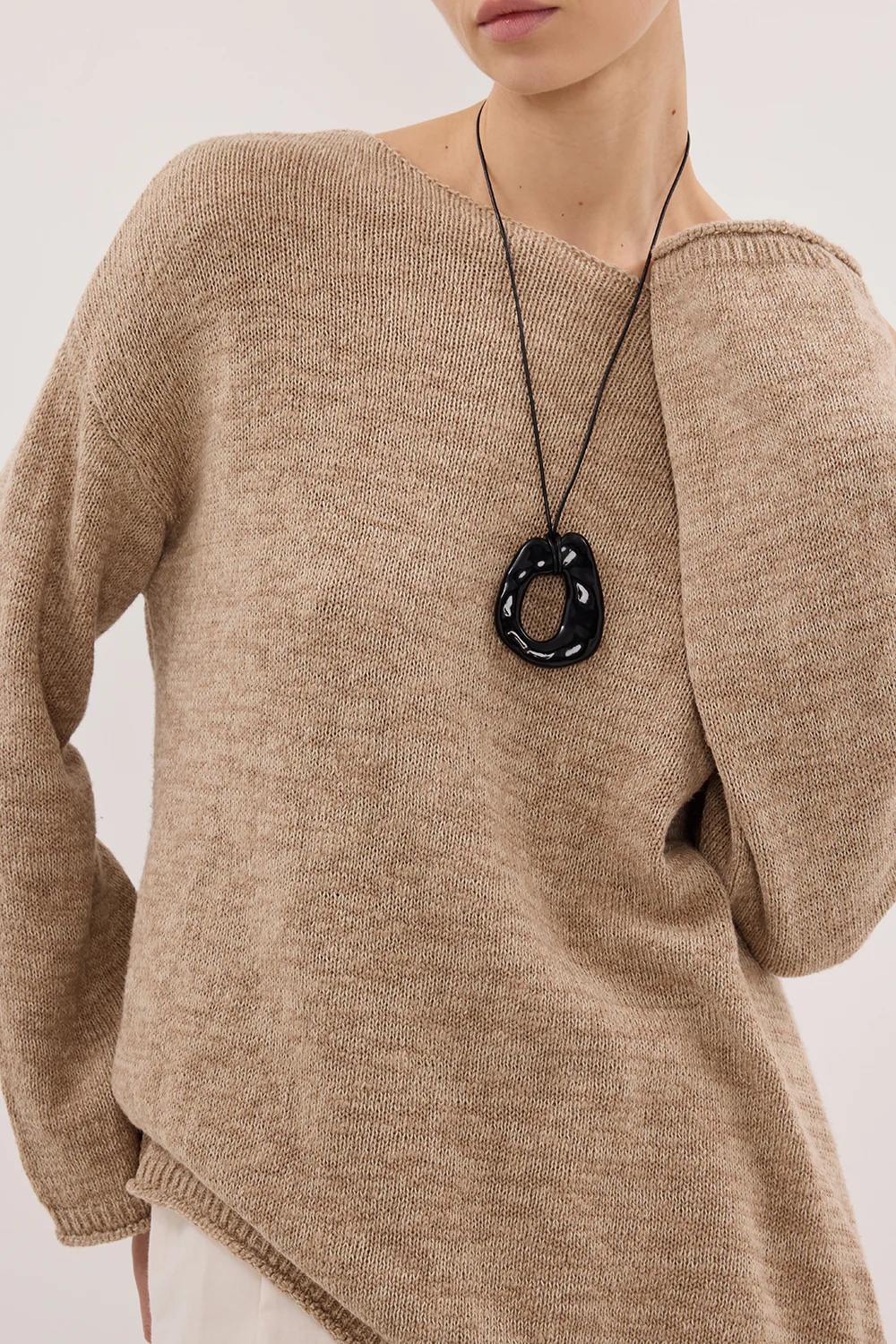 ALIZA NATURAL LONG SLEEVE KNIT JUMPER - Image 5