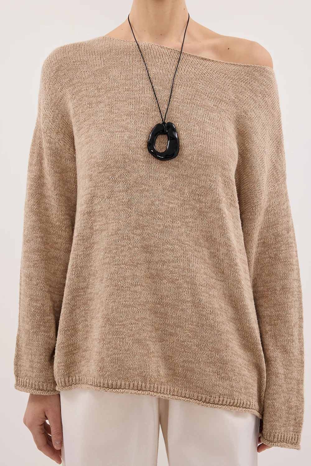 ALIZA NATURAL LONG SLEEVE KNIT JUMPER - Image 6