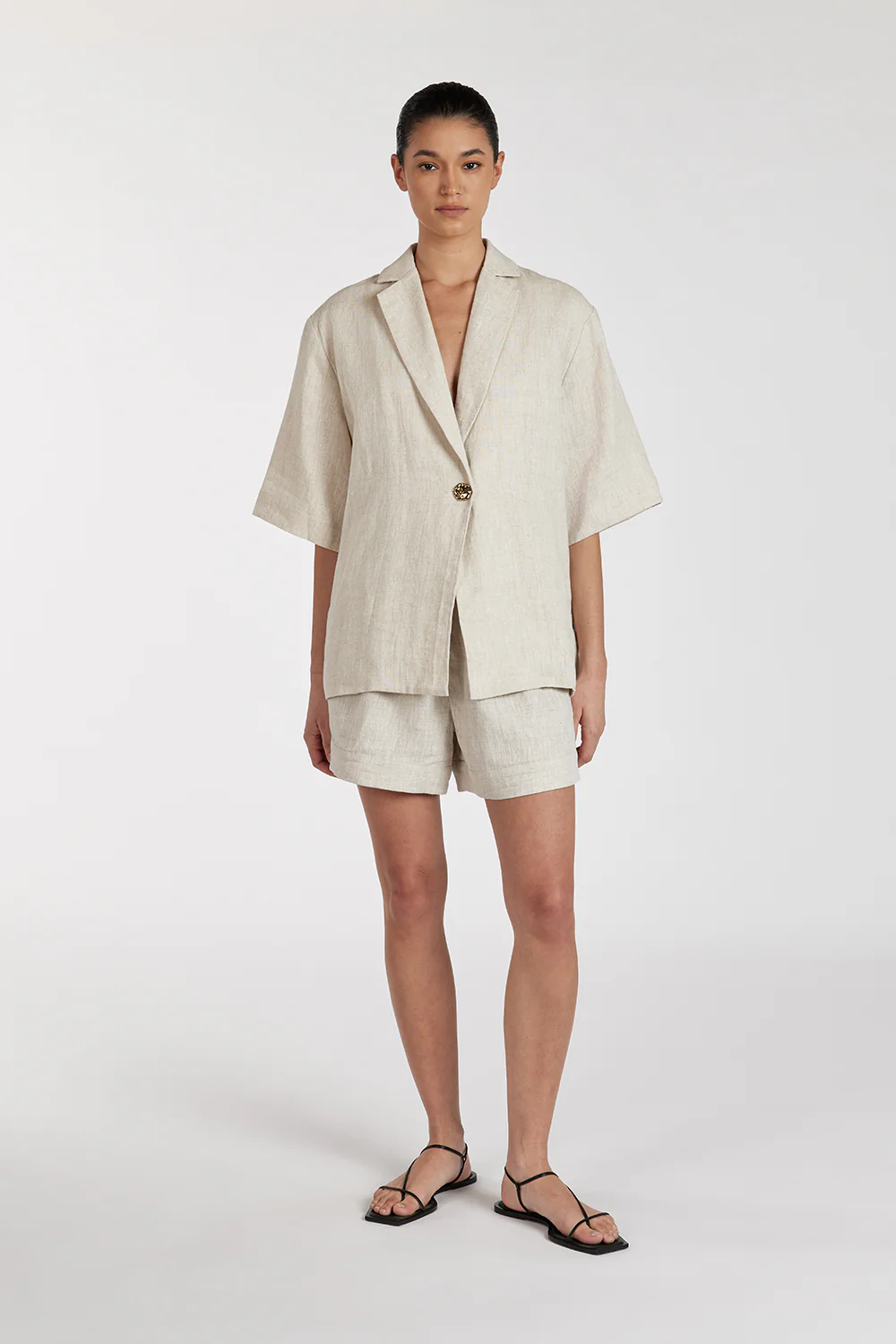 ALONDRA NATURAL LINEN SHORT