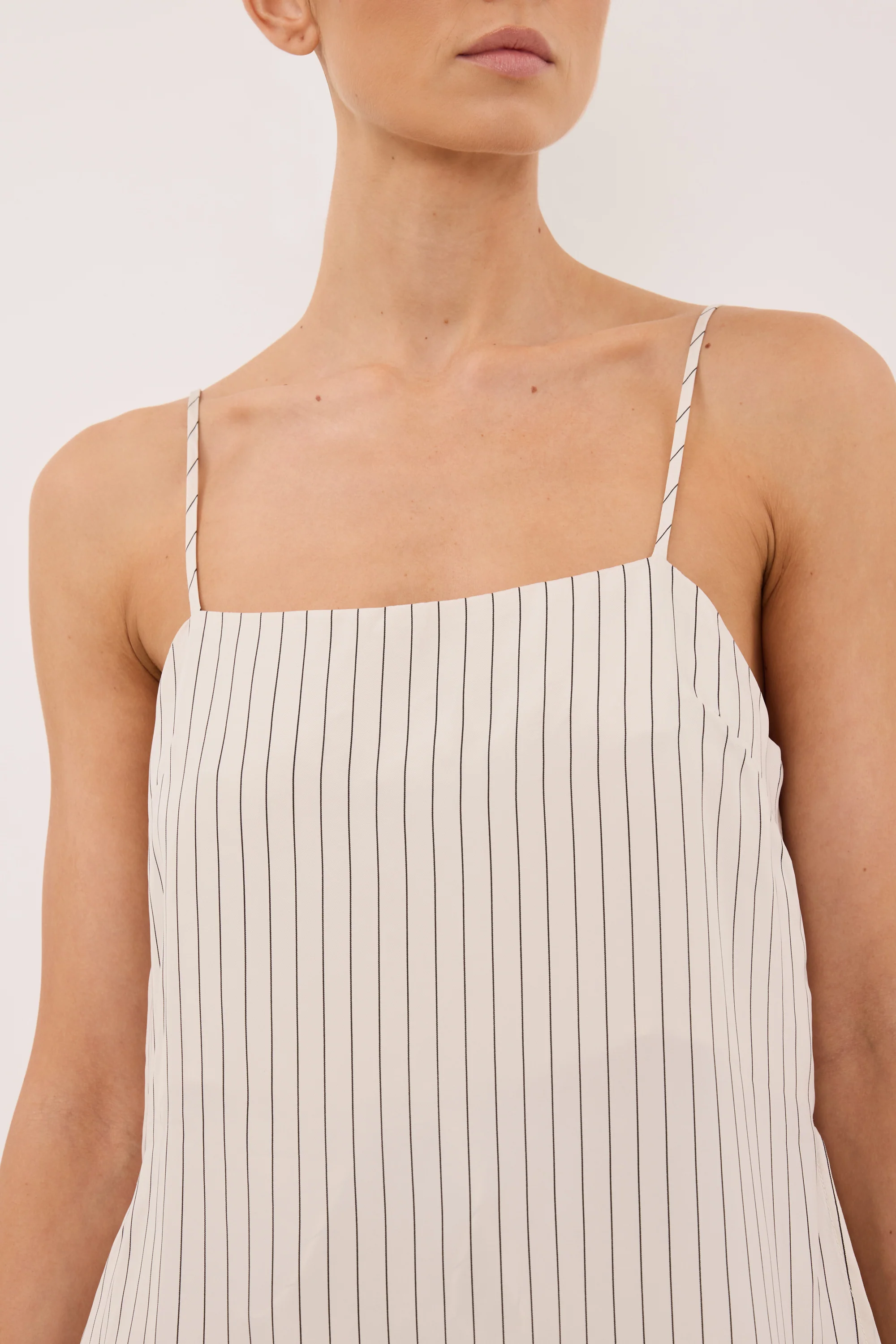 AMARA CREAM STRIPE CUPRO CAMI TOP - Image 5