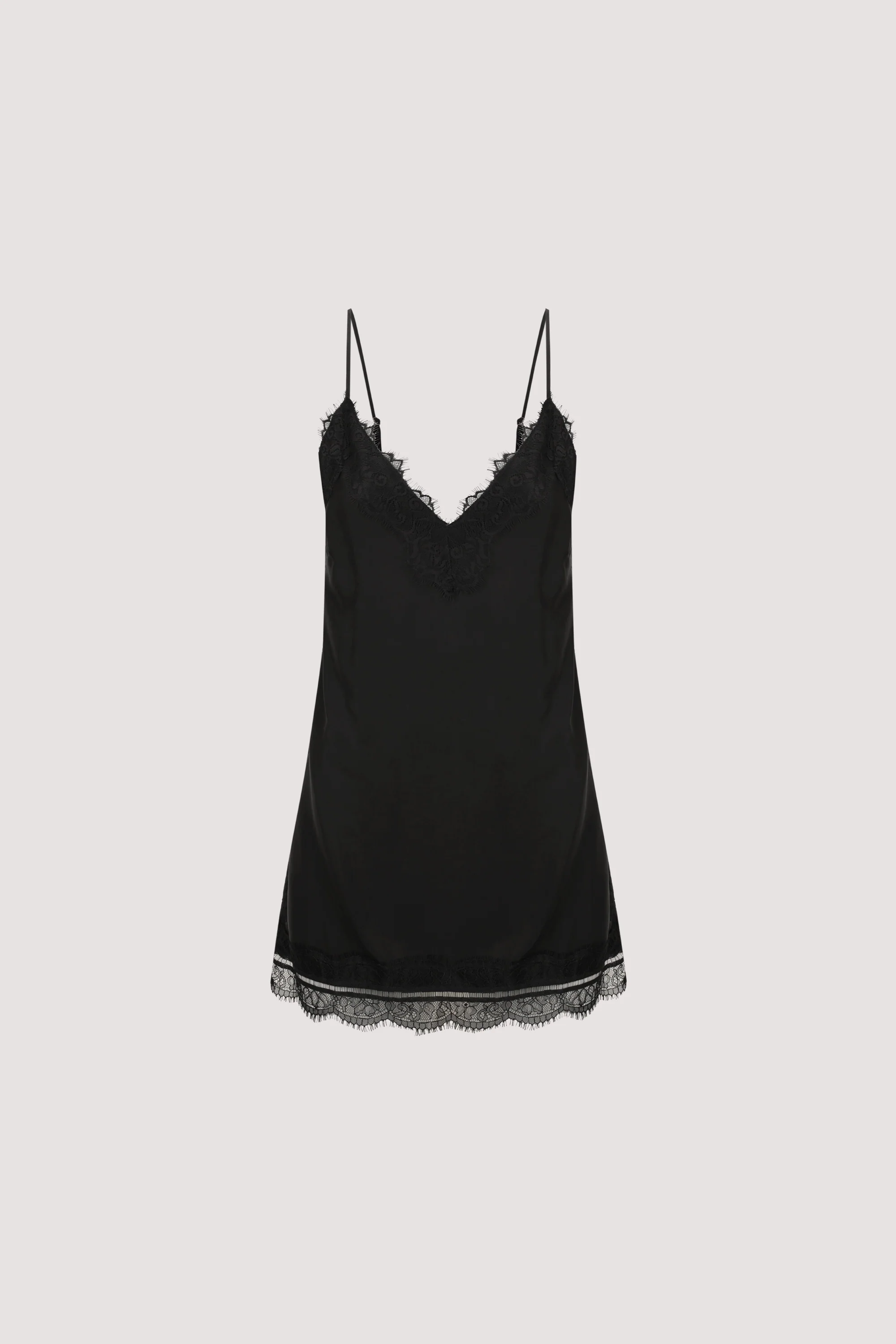 ANDREA BLACK SLEEVELESS LACE CAMI TOP - Image 9