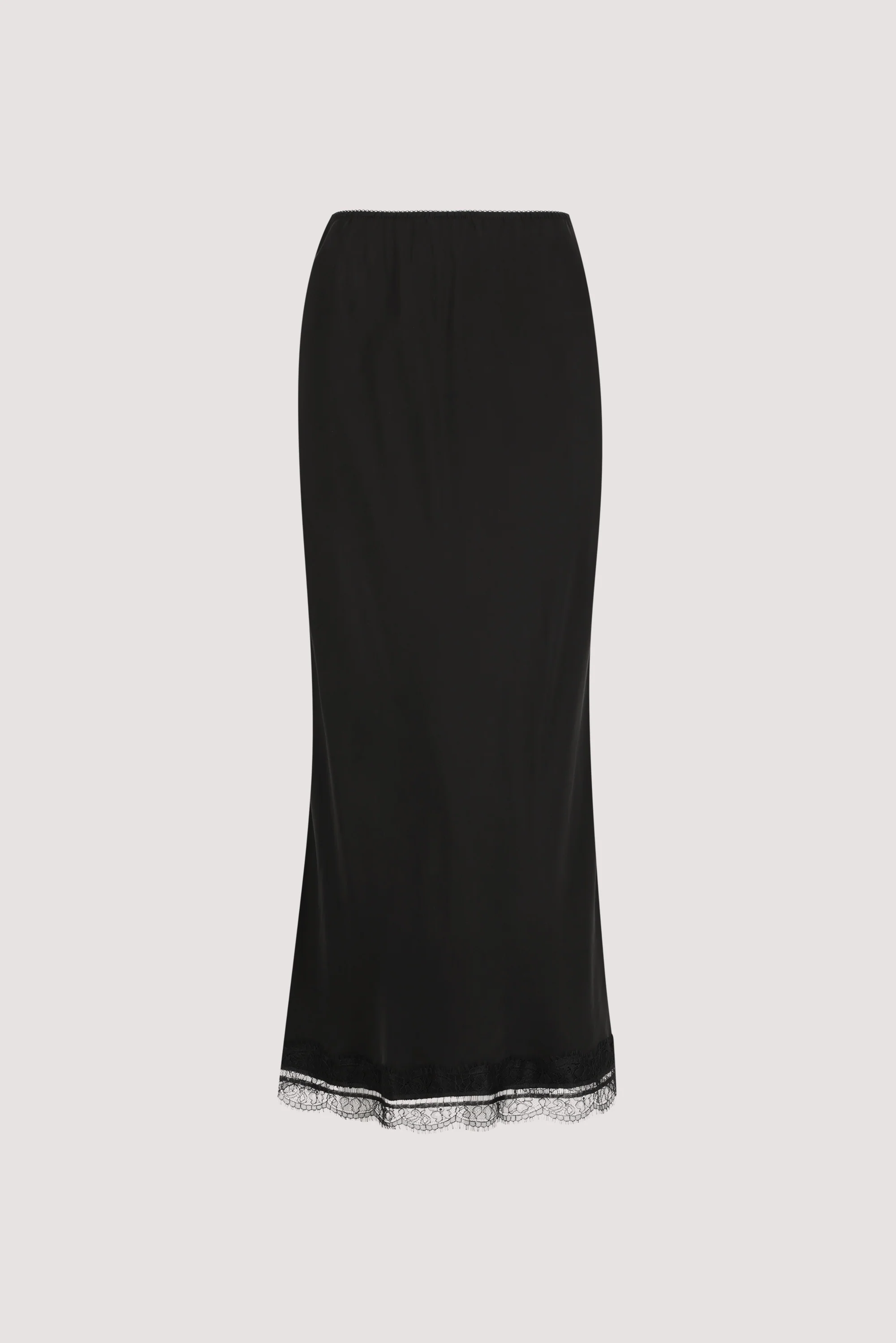 ANDREA BLACK CUPRO MIDI SKIRT - Image 9