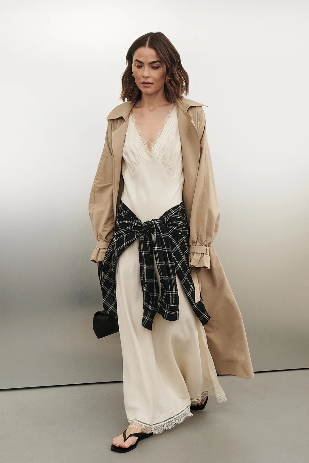 ANDREA SANDSTONE CUPRO MIDI DRESS - Image 2