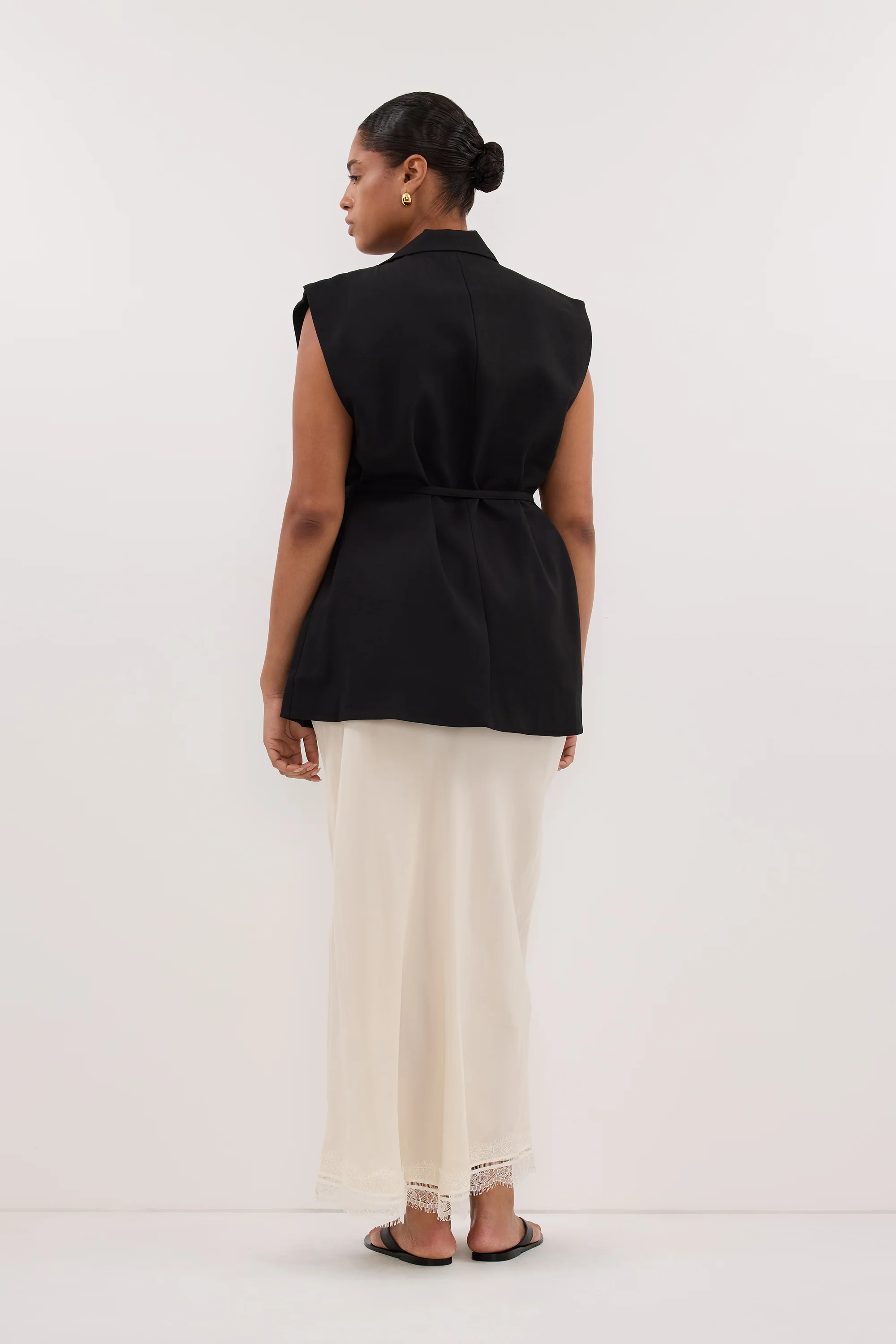 ANDREA SANDSTONE CUPRO LACE MIDI SKIRT - Image 8