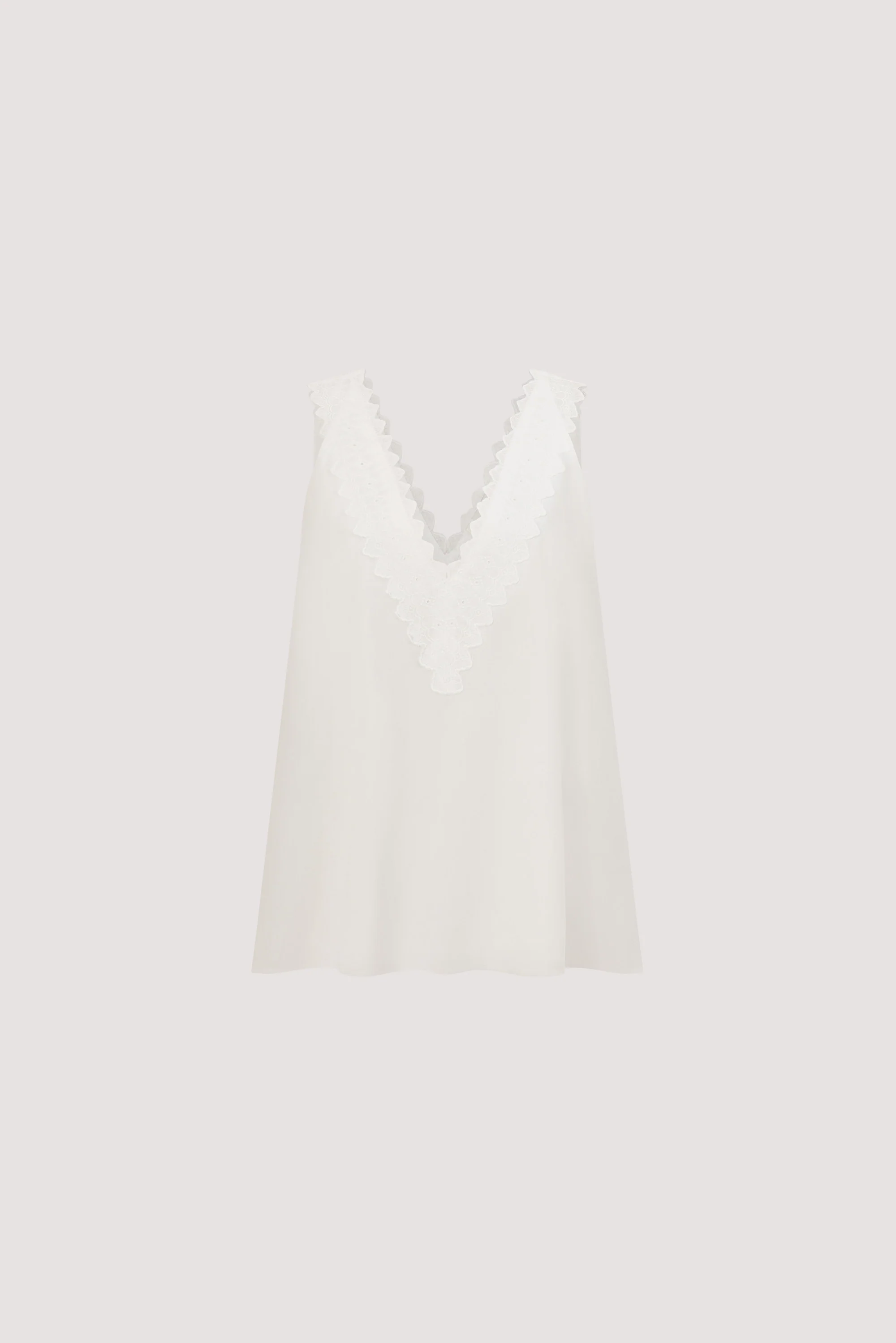 ANNABEL WHITE V NECK TOP - Image 7