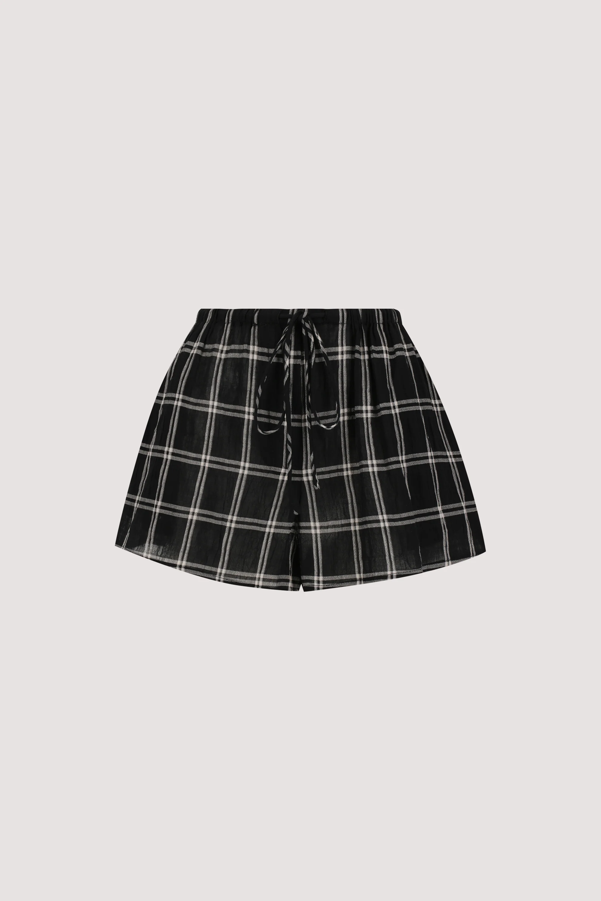 ANNALISE BLACK CHECK MICRO SHORT - Image 6