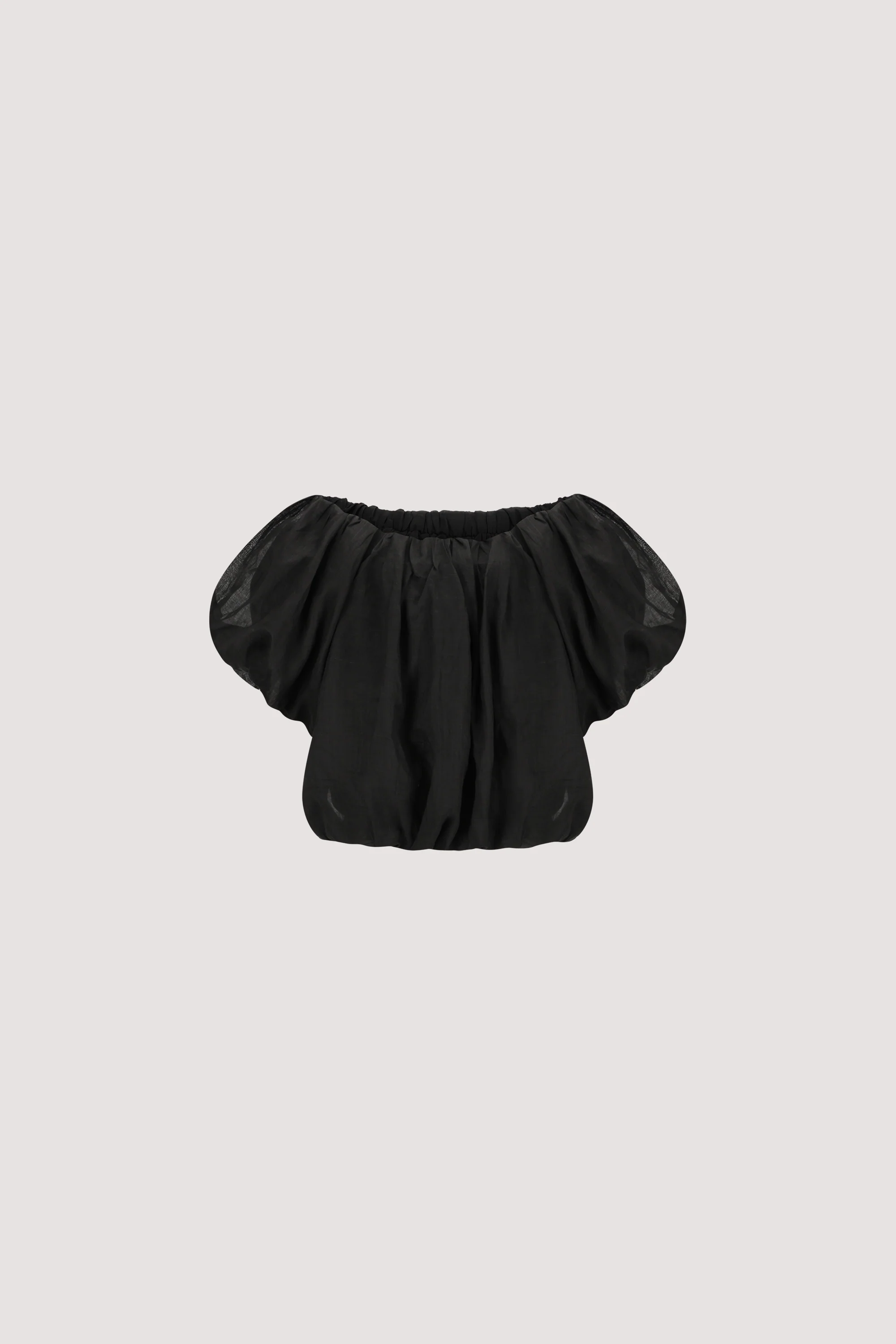 ARLO BLACK RAMIE OFF SHOULDER BUBBLE TOP - Image 8