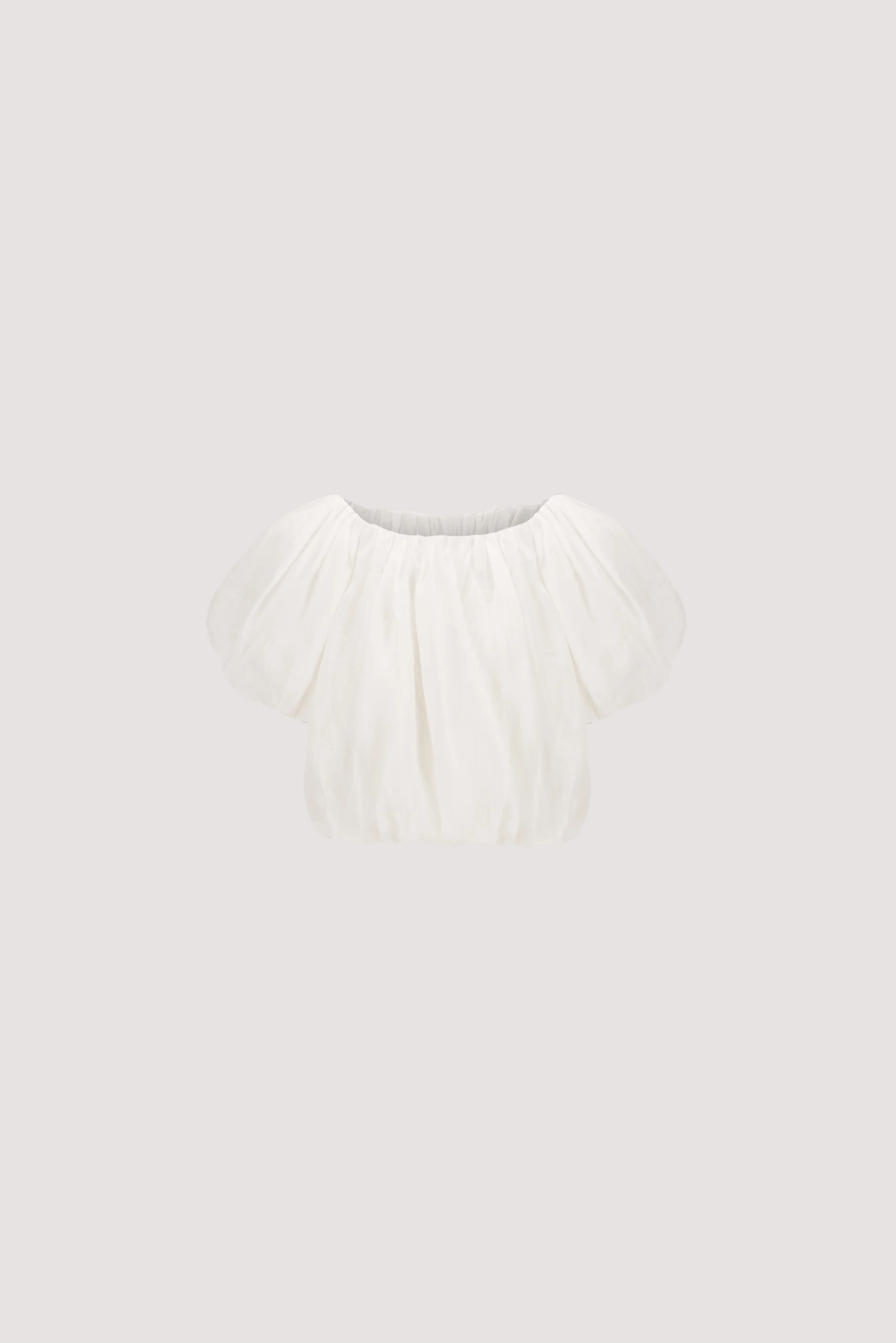 ARLO WHITE RAMIE OFF SHOULDER BUBBLE TOP - Image 6