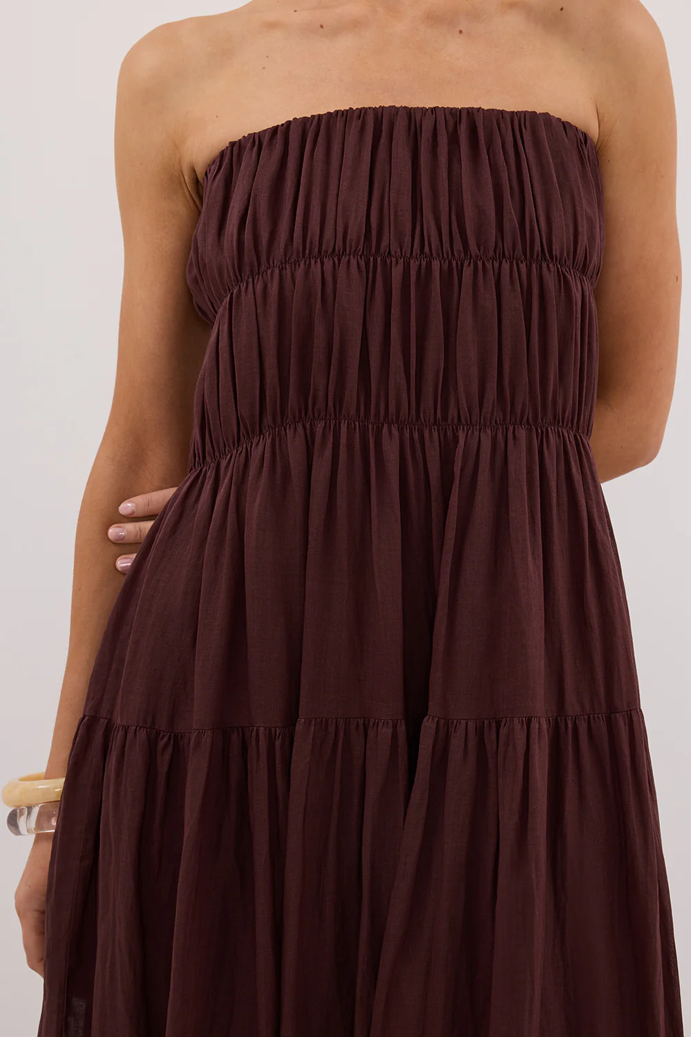 ARTIE WALNUT RAMIE MIDI DRESS - Image 5