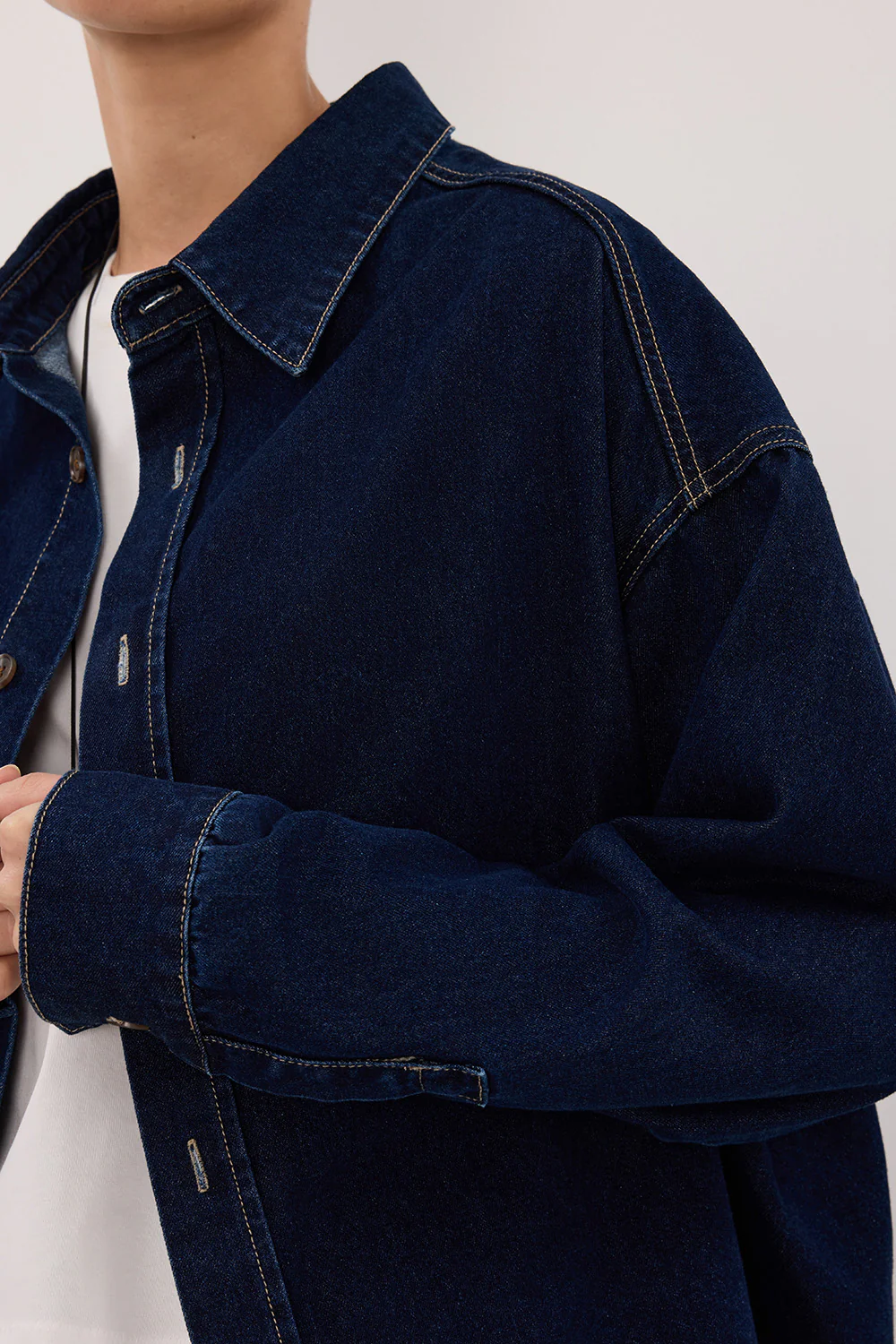 ASHTON INDIGO OVERSIZED DENIM SHIRT - Image 6