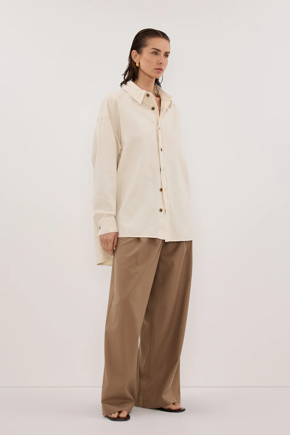 ASHTON NATURAL OVERSIZED DENIM SHIRT - Image 3