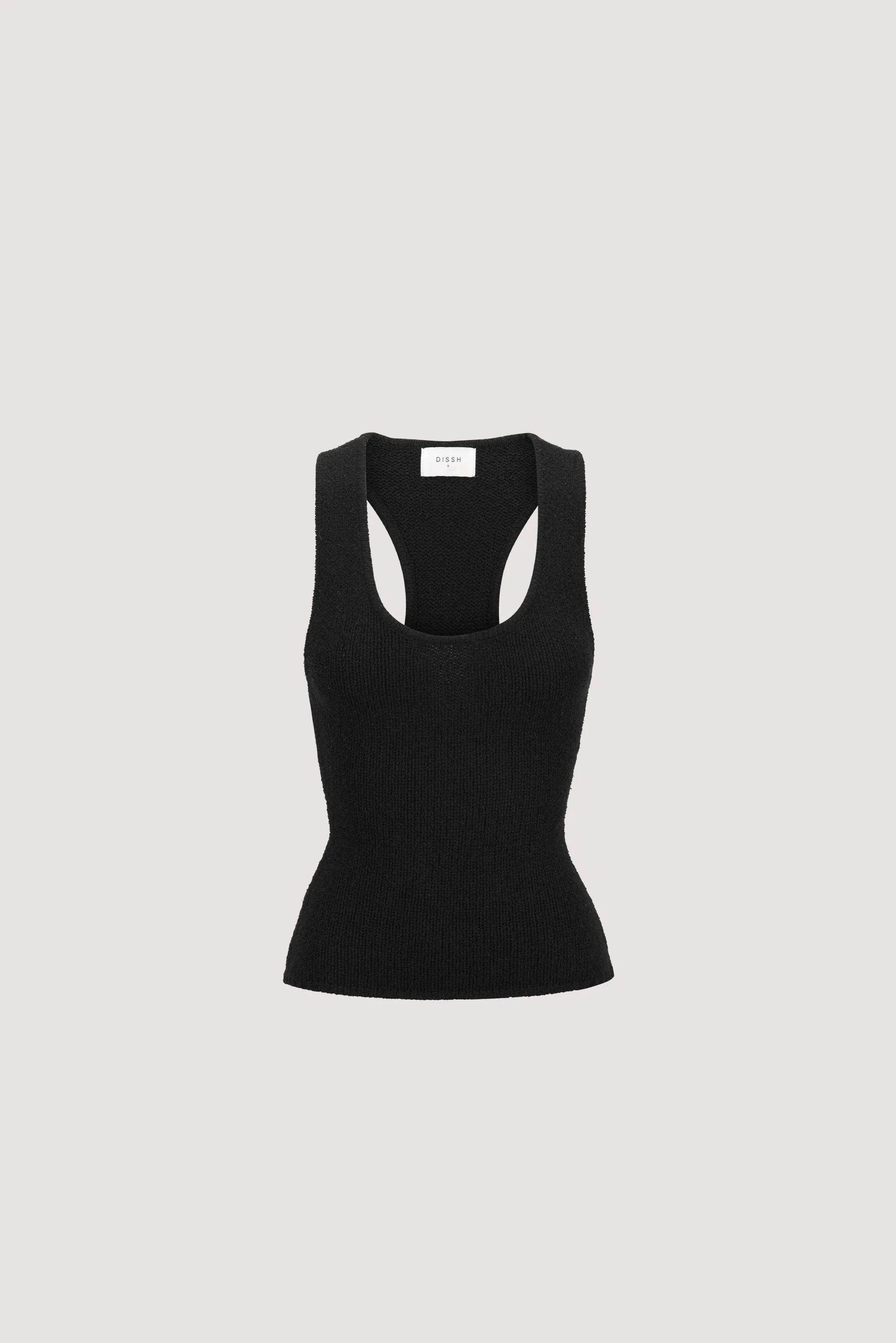 ASPEN BLACK SLEEVELESS RACER KNIT TOP - Image 6
