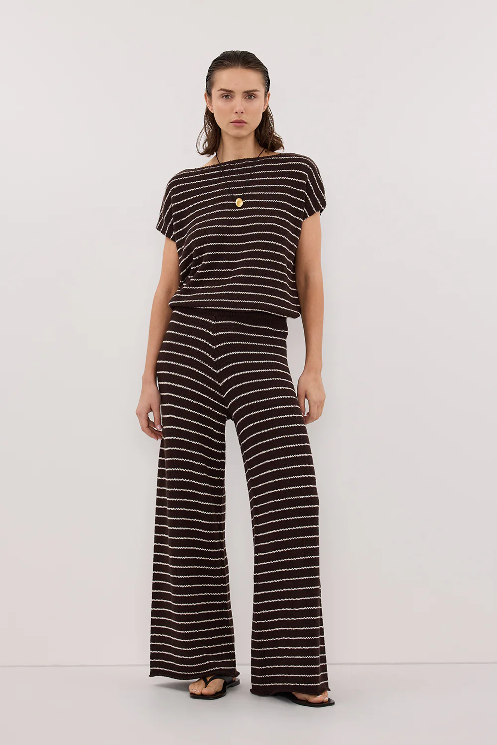 ASPEN CHOC STRIPE KNIT PANT - Image 6