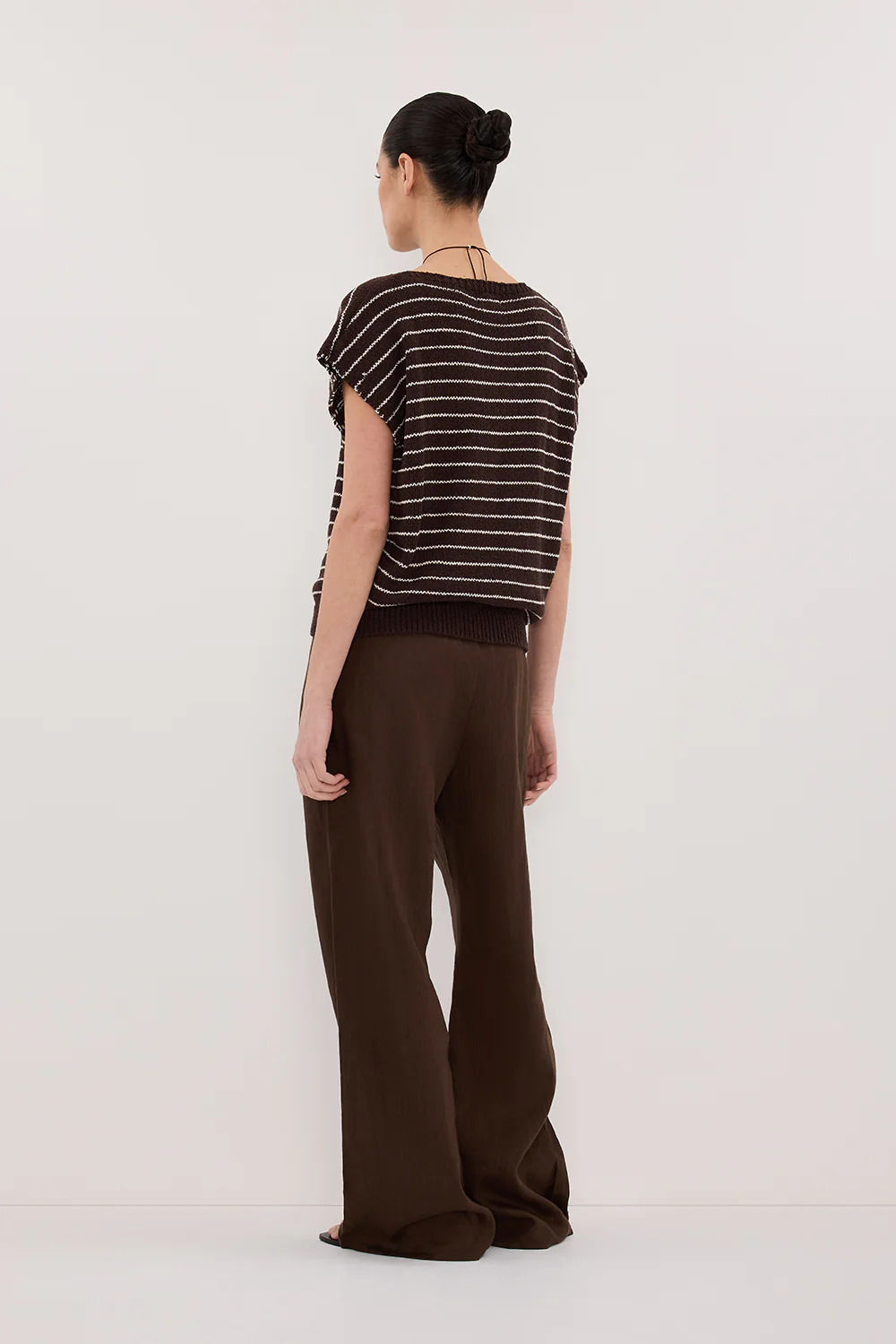 ASPEN CHOC STRIPE KNIT TOP - Image 7