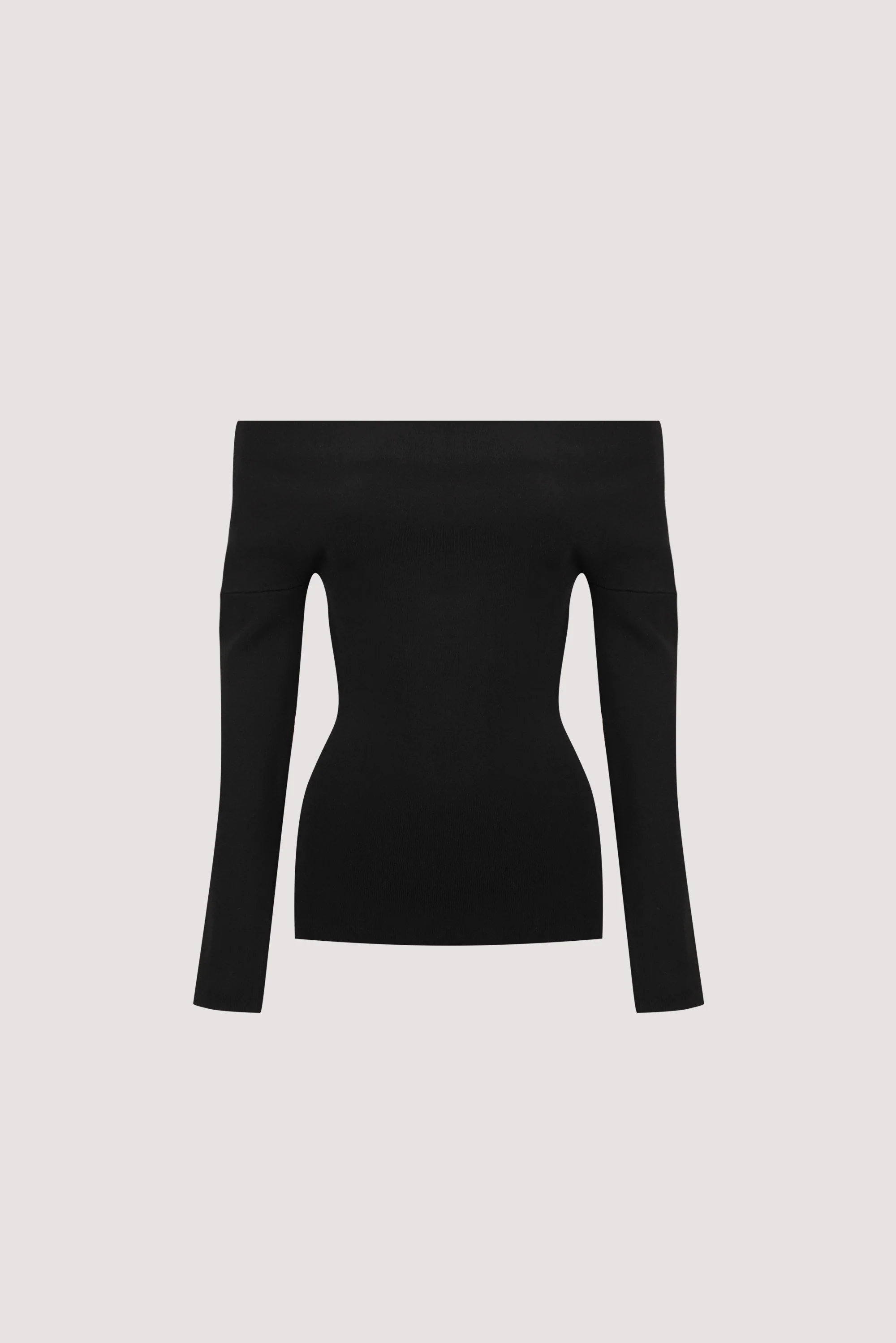 ASTRID BLACK LONG SLEEVE KNIT TOP - Image 6