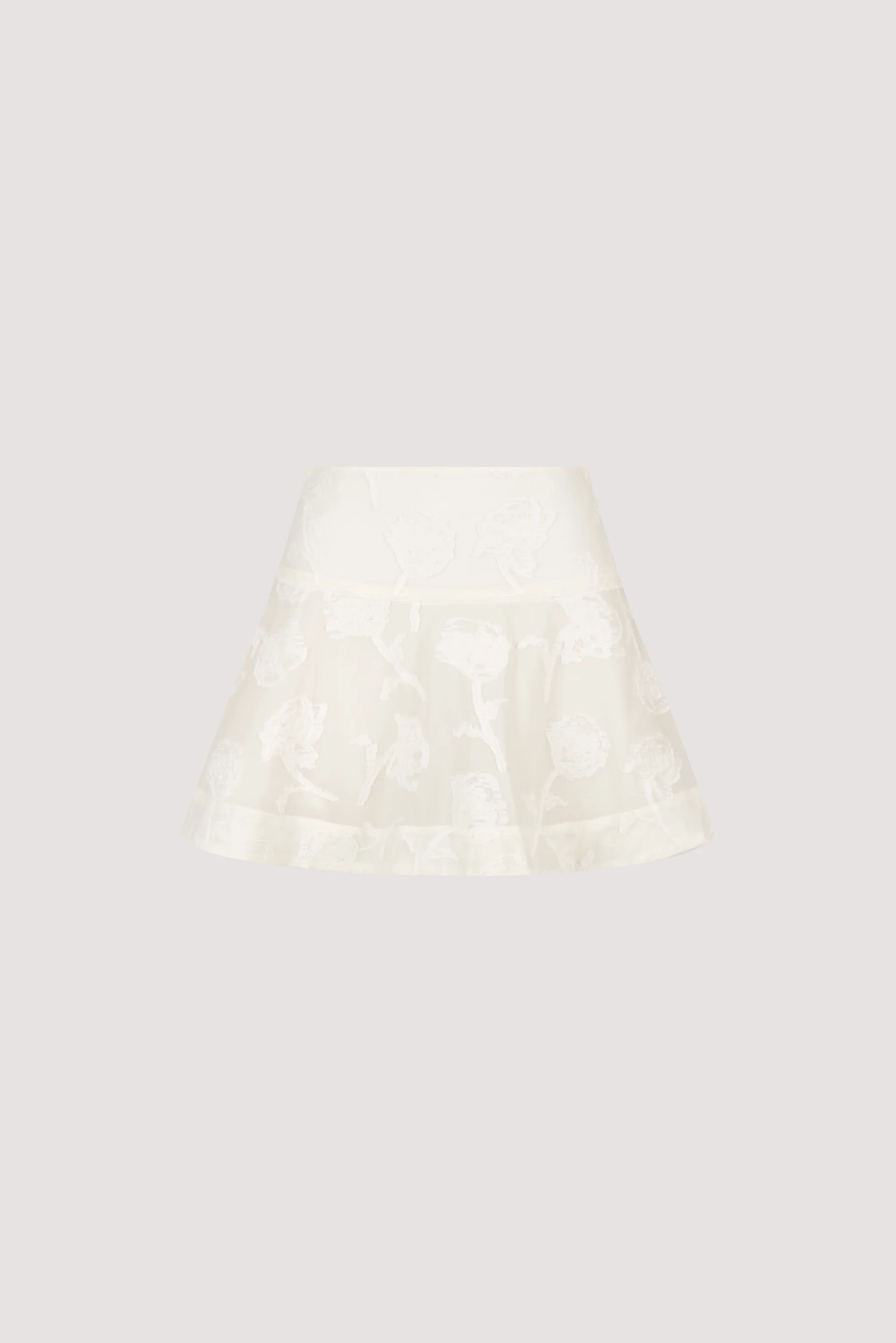 AZALEA OFF WHITE JACQUARD MINI SKIRT - Image 5