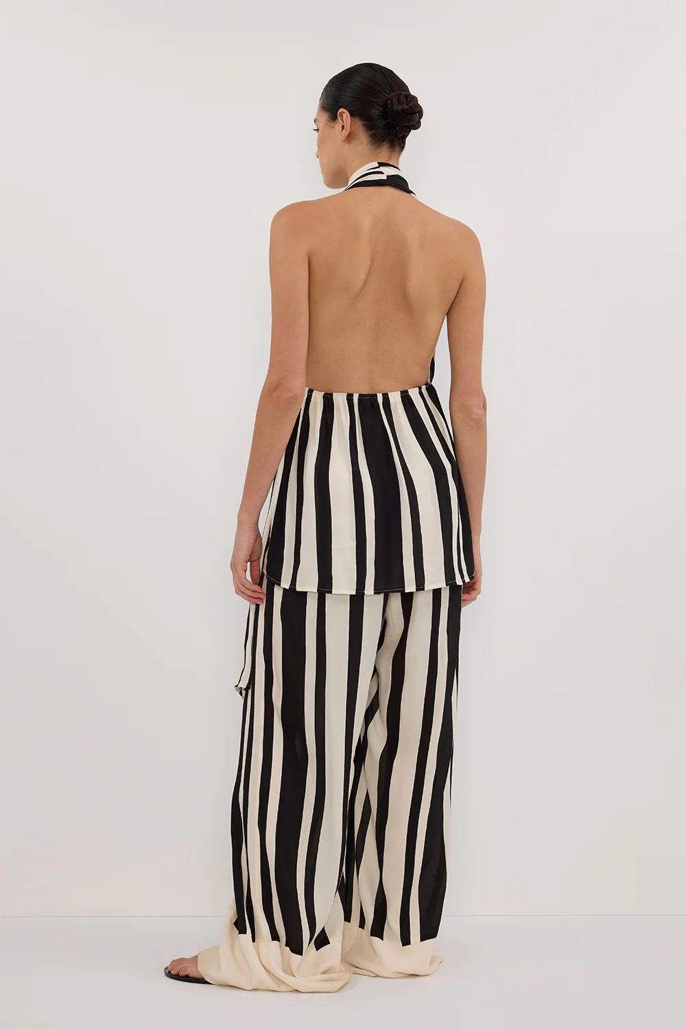 BEAU BLACK STRIPE HALTER TOP - Image 4
