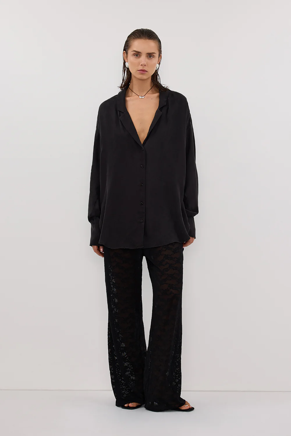 BELLE BLACK LACE PANT