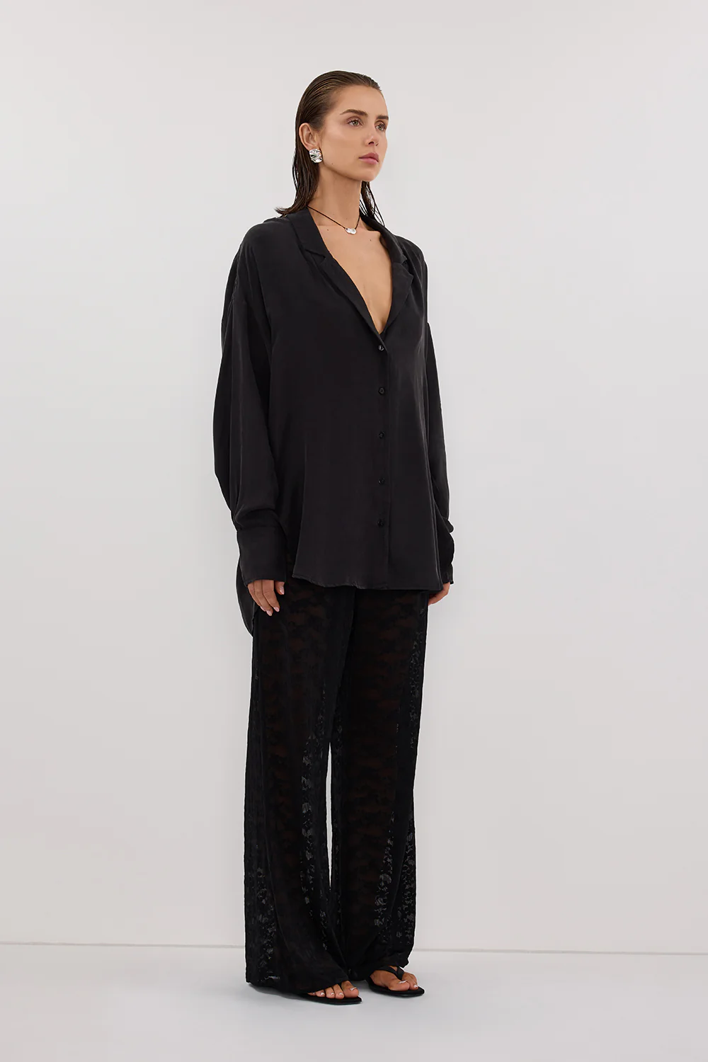 BELLE BLACK LACE PANT - Image 3