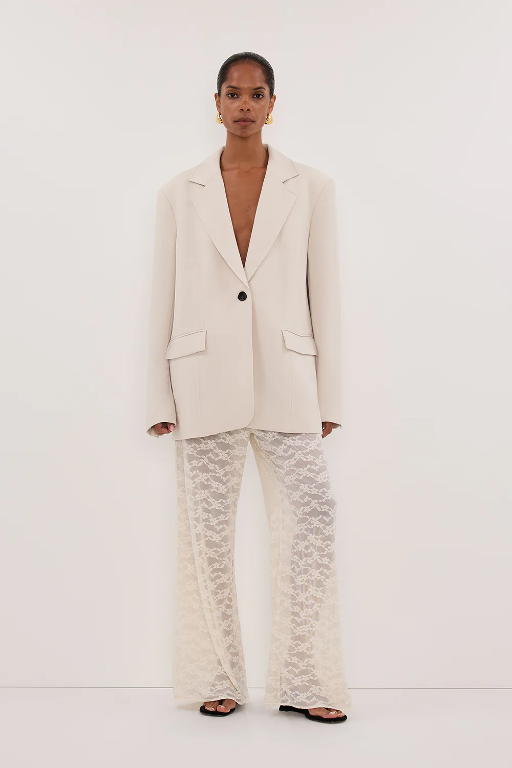 BELLE CREAM LACE PANT