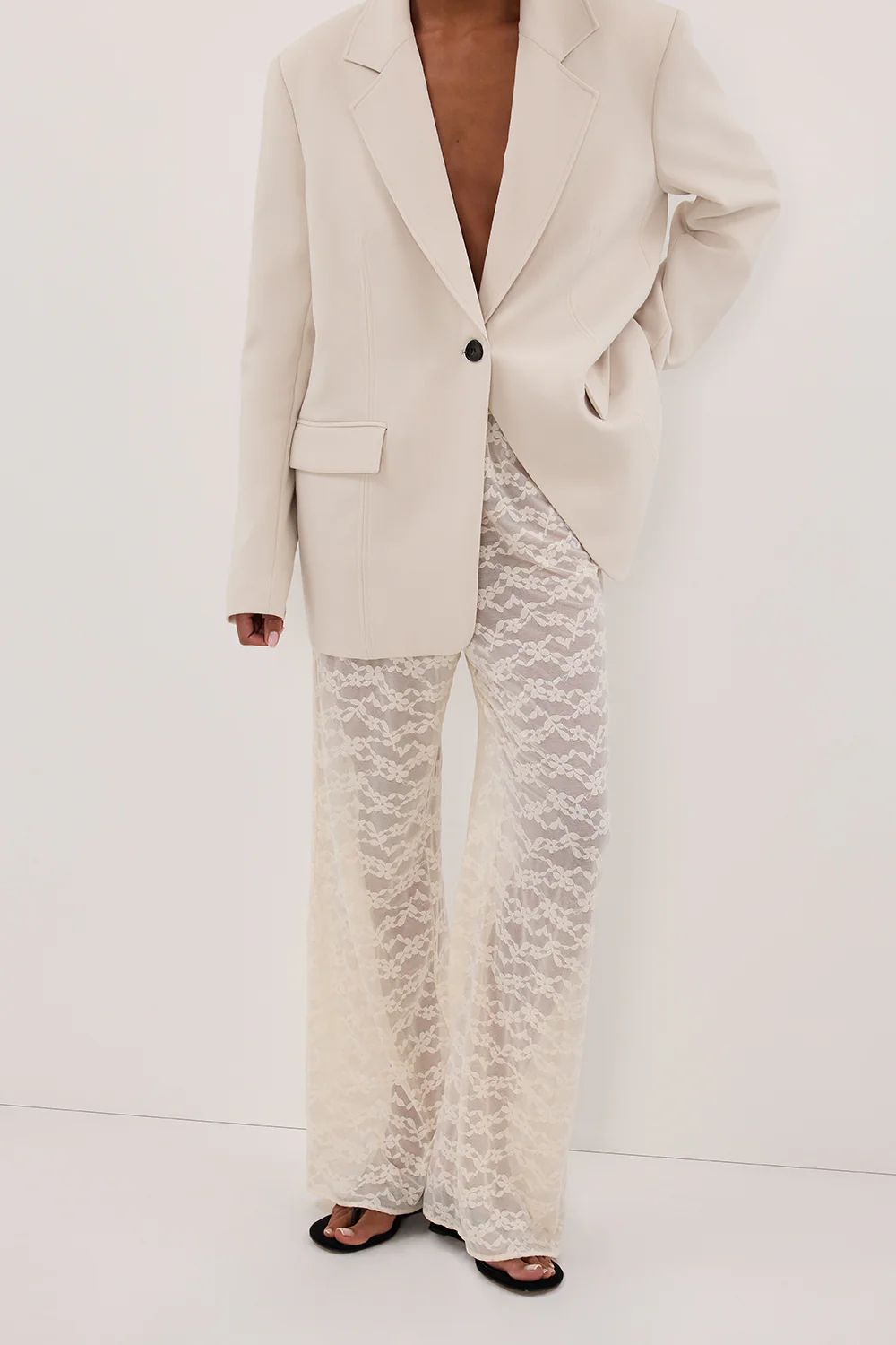 BELLE CREAM LACE PANT - Image 2