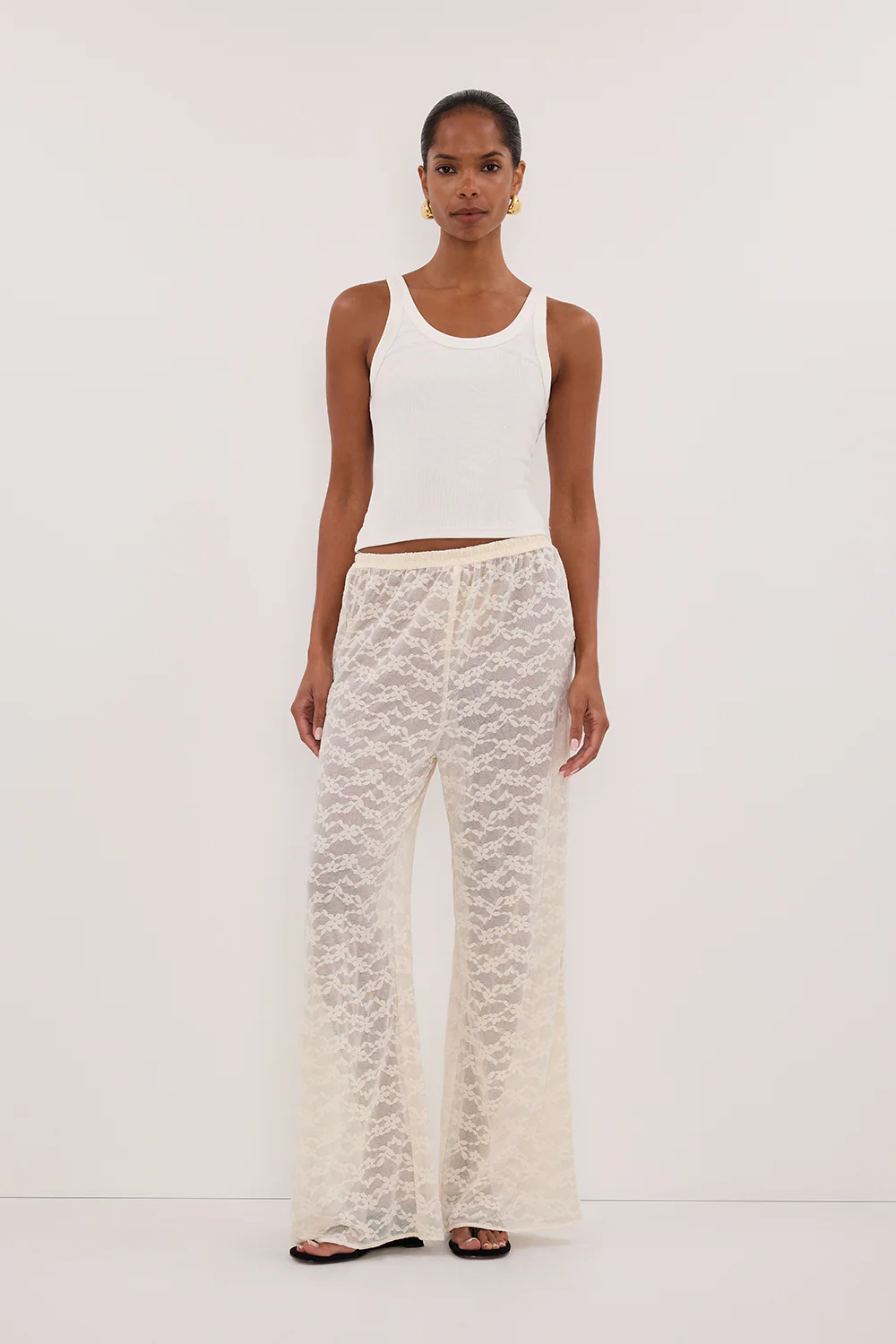 BELLE CREAM LACE PANT - Image 6