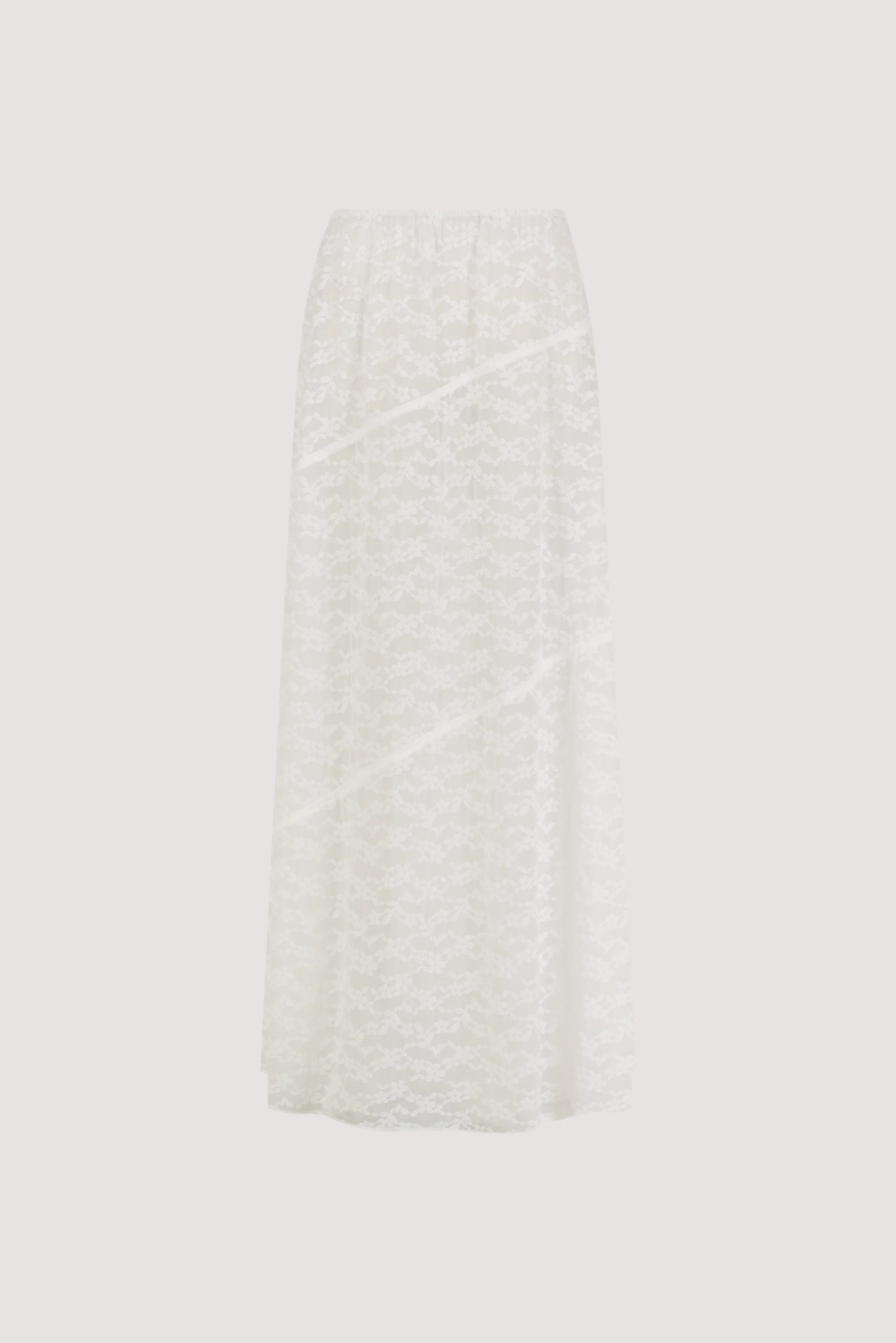 BELLE WHITE LACE MAXI SKIRT - Image 8