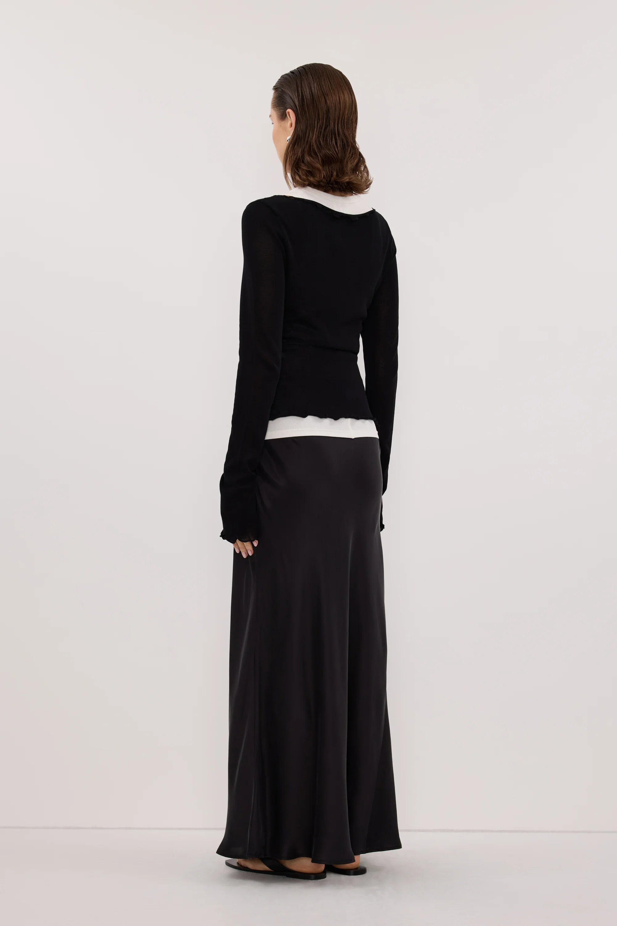 BLAKE BLACK LONG SLEEVE BOAT NECK KNIT TOP - Image 4