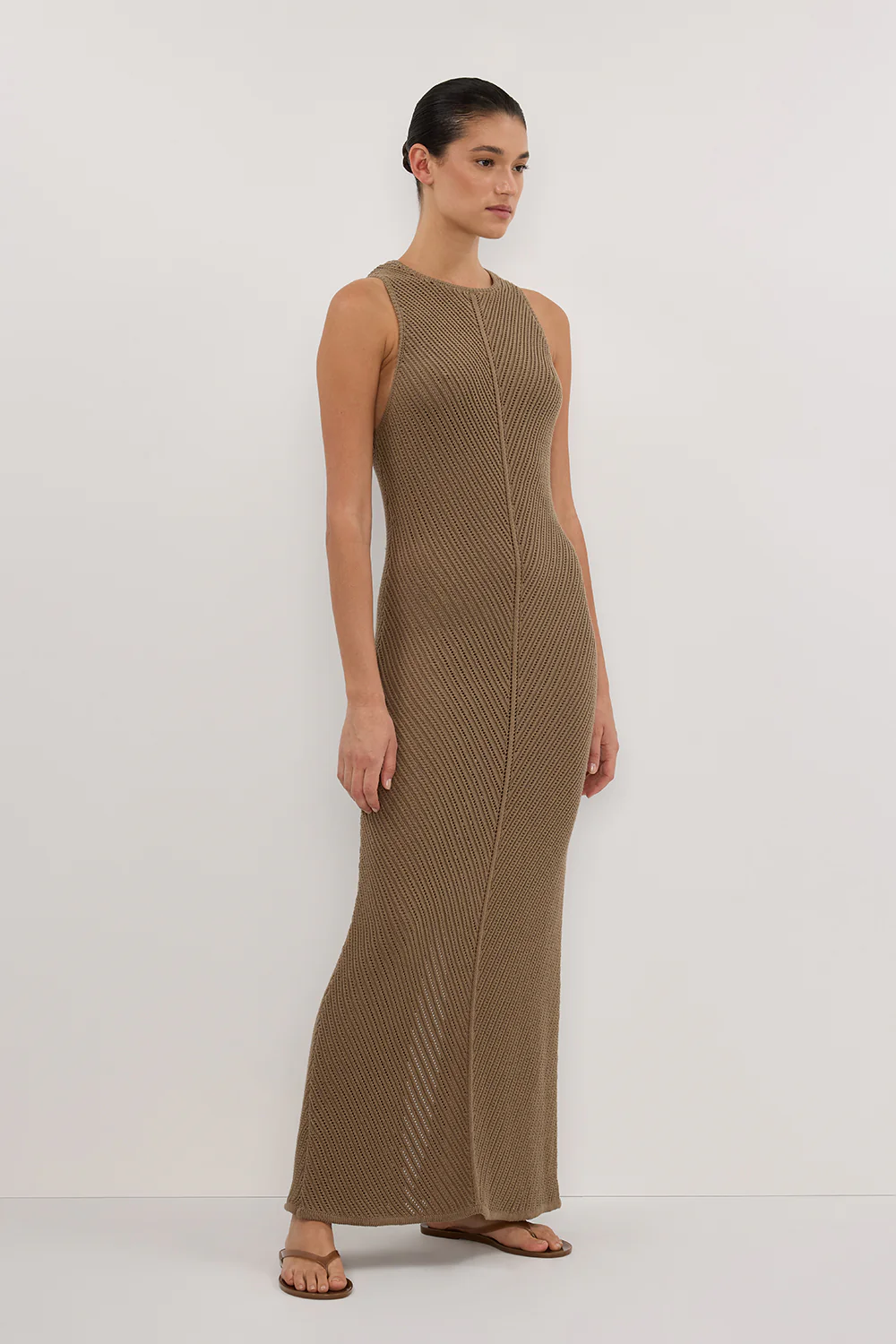 BLOOM OLIVE CROCHET MAXI DRESS - Image 3