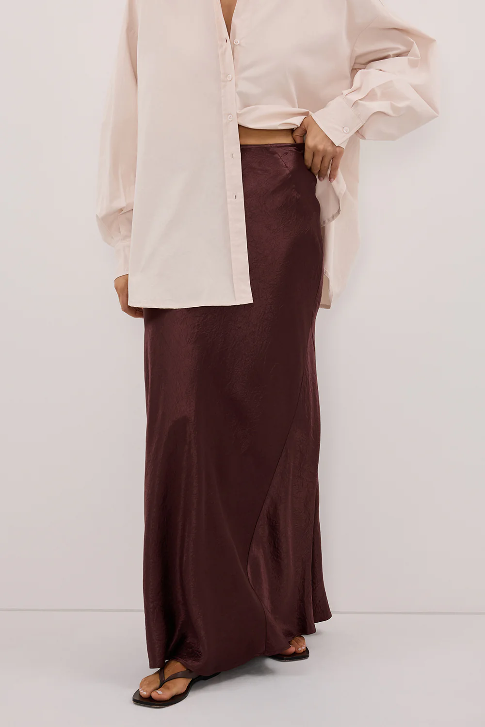 BREANNA WALNUT JACQUARD MAXI SKIRT - Image 2