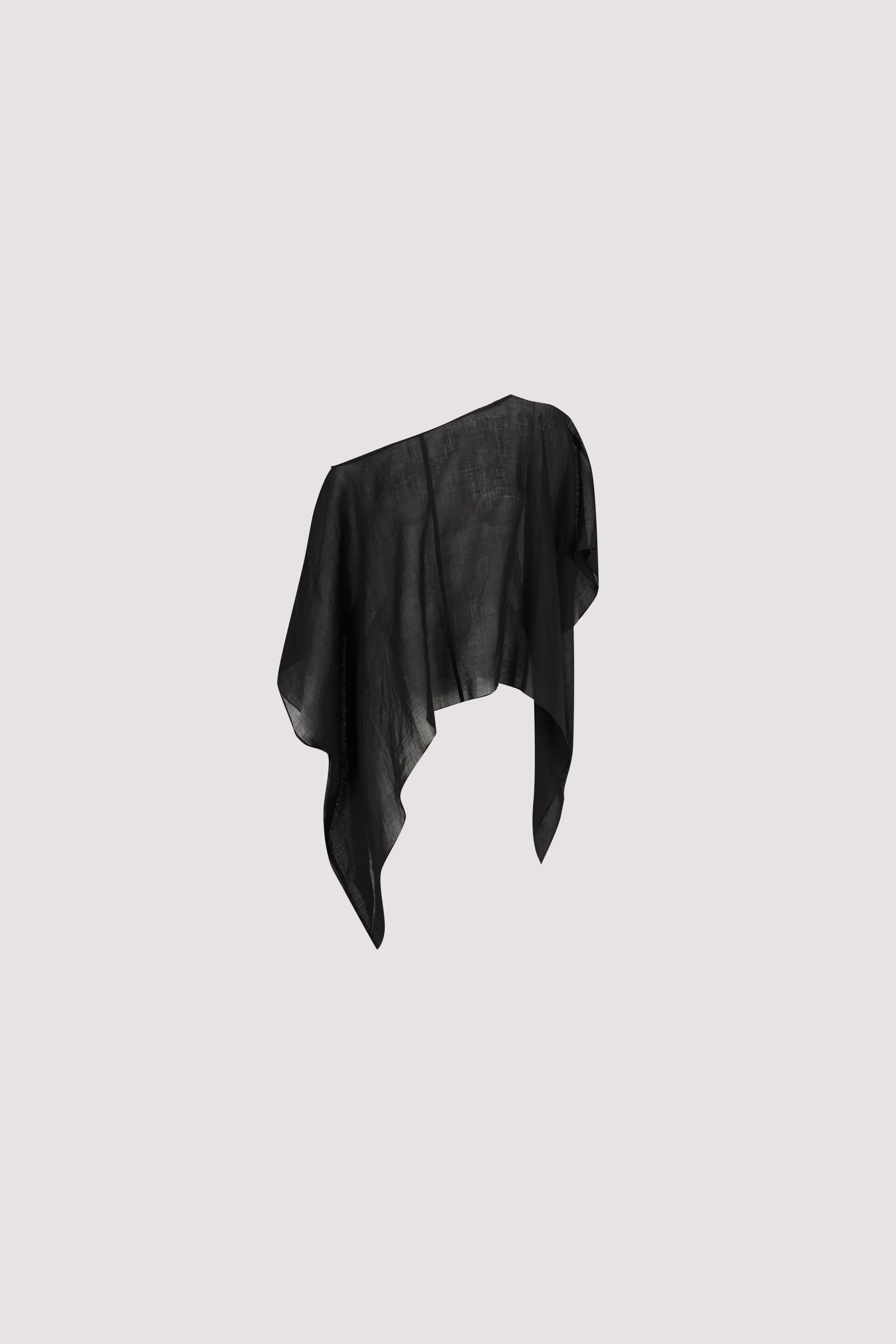 BRIANNE BLACK BATWING RAMIE TOP - Image 5
