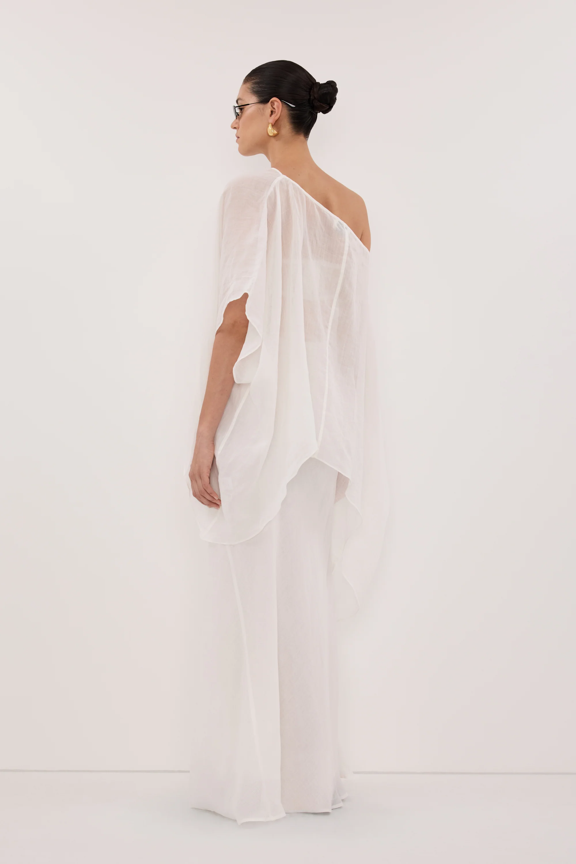 BRIANNE WHITE BATWING RAMIE TOP - Image 4