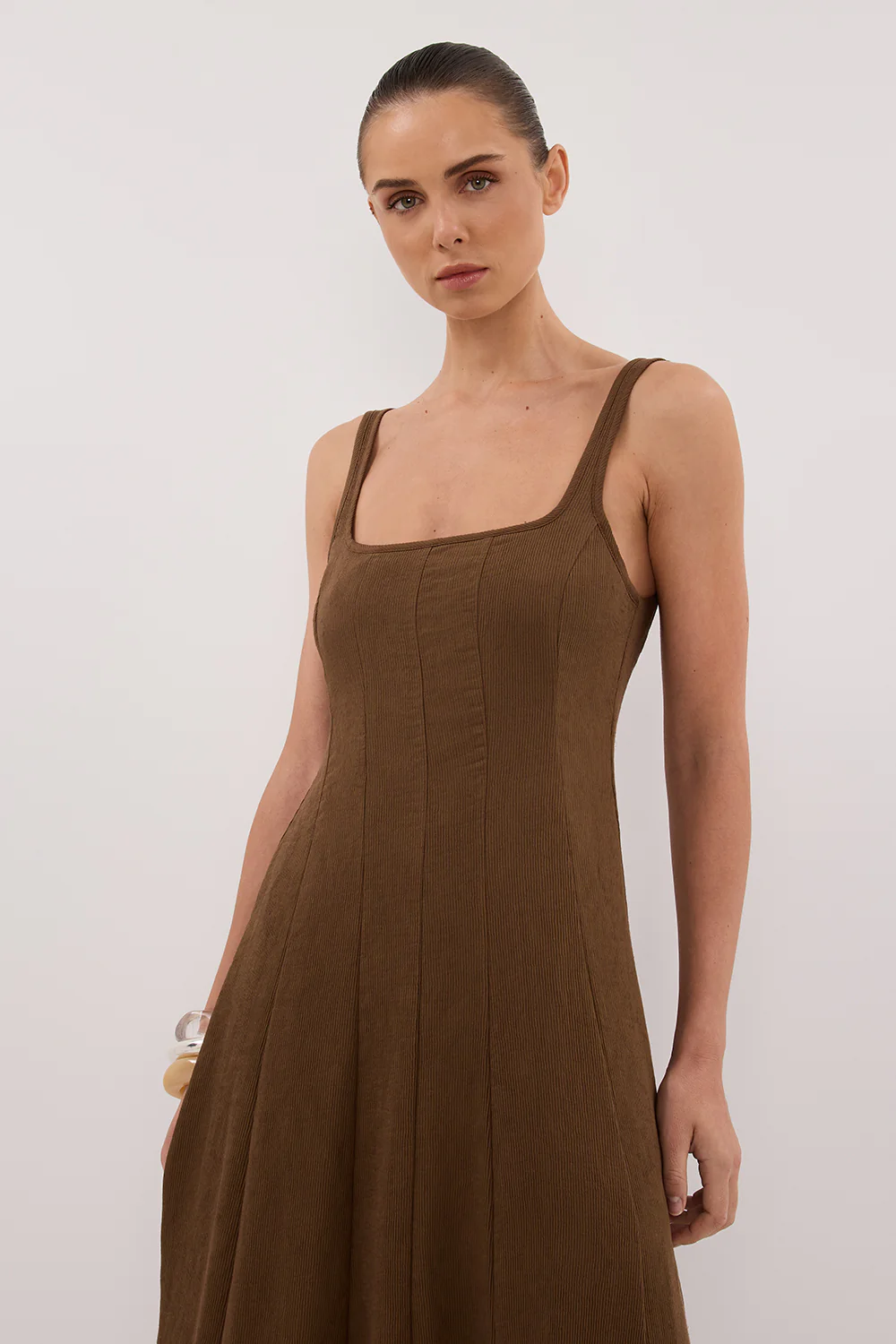 CANNE CHOCOLATE MIDI DRESS - Image 2