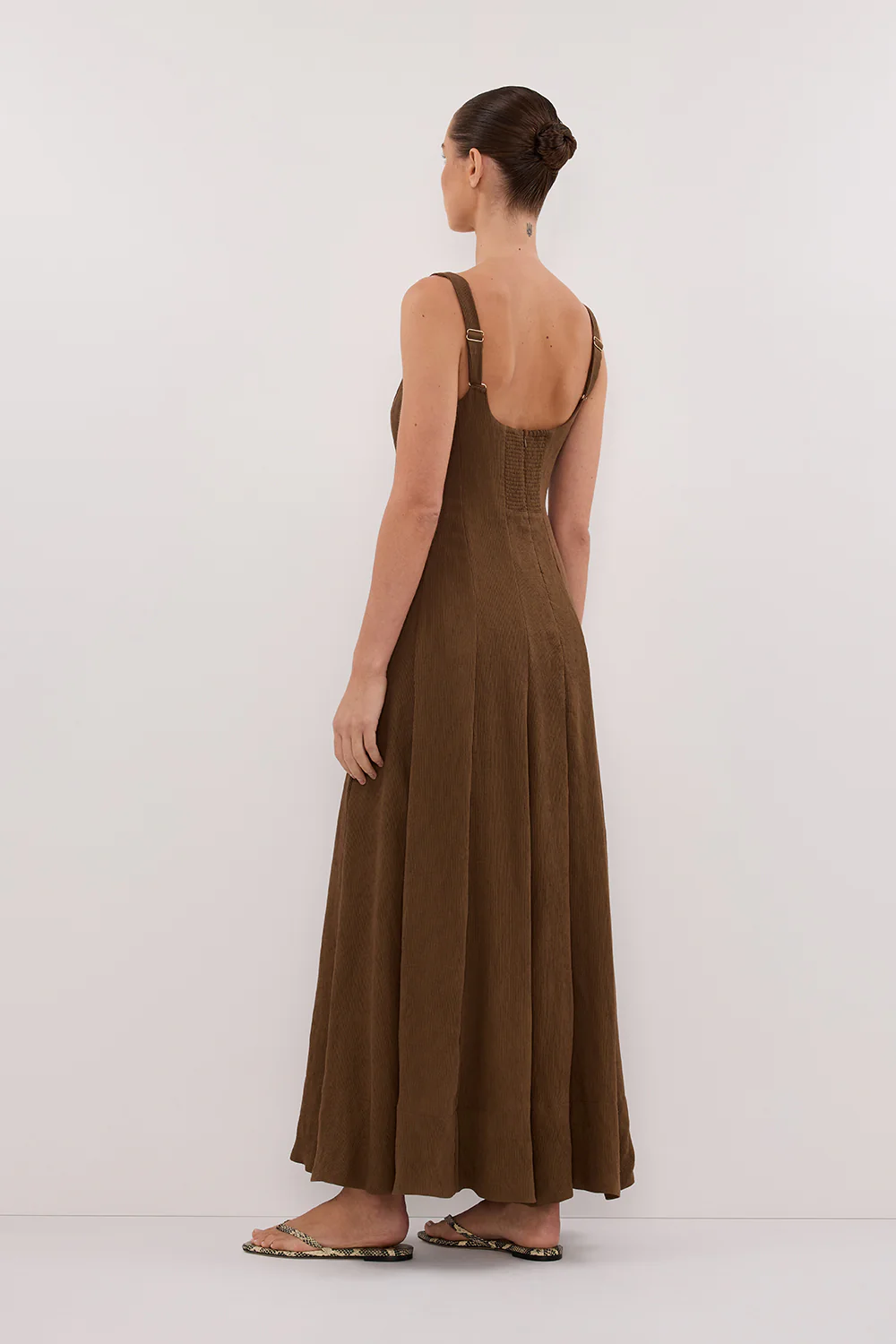 CANNE CHOCOLATE MIDI DRESS - Image 4
