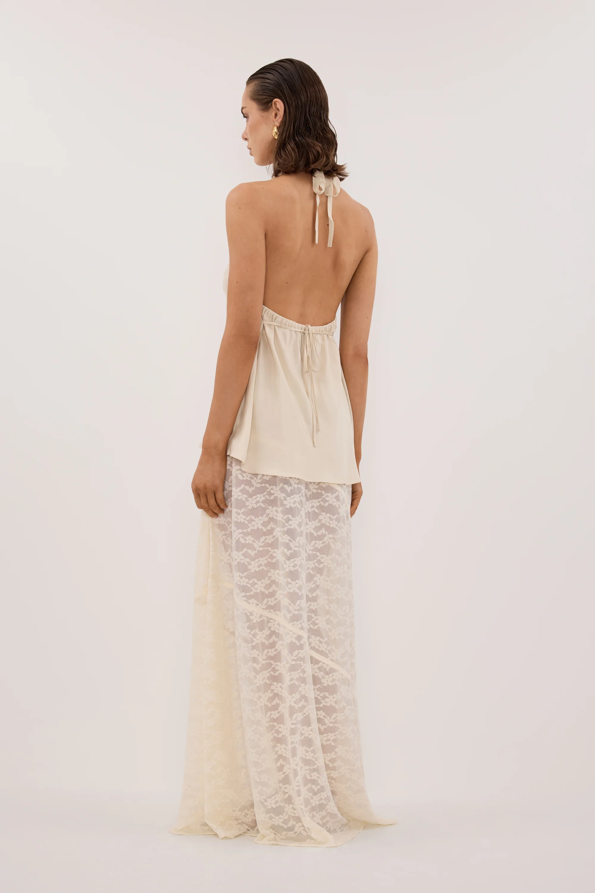 CARLENE STRAW SLEEVELESS CUPRO COWL TOP - Image 4
