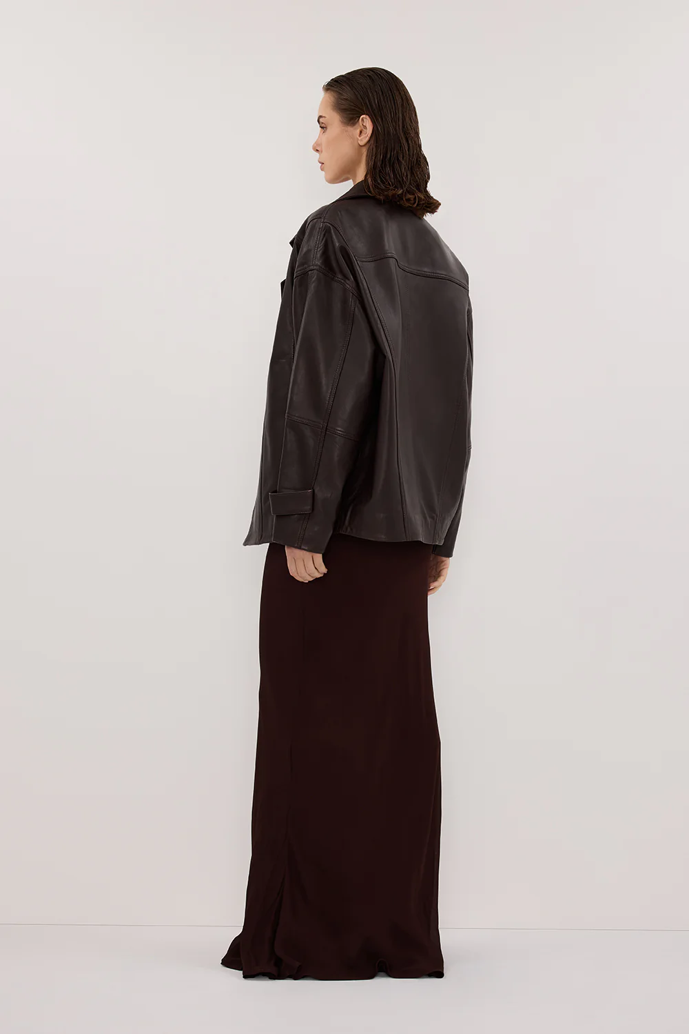CARLY DARK CHOC MIDI SKIRT - Image 7