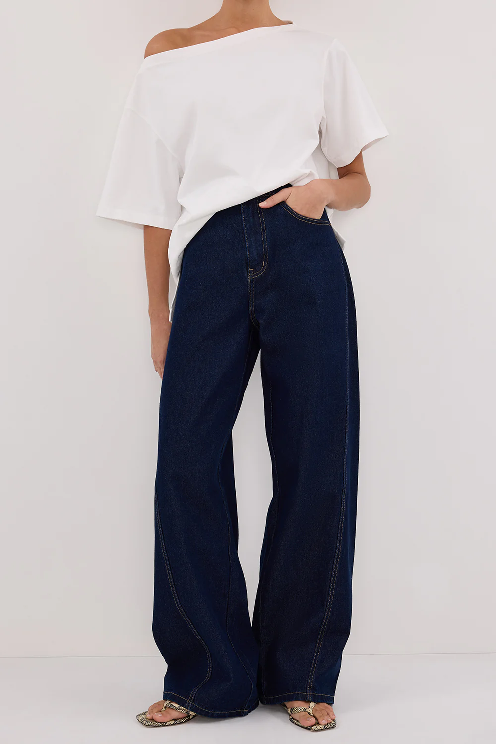 CARSON INDIGO TALL WIDE LEG JEAN - Image 2
