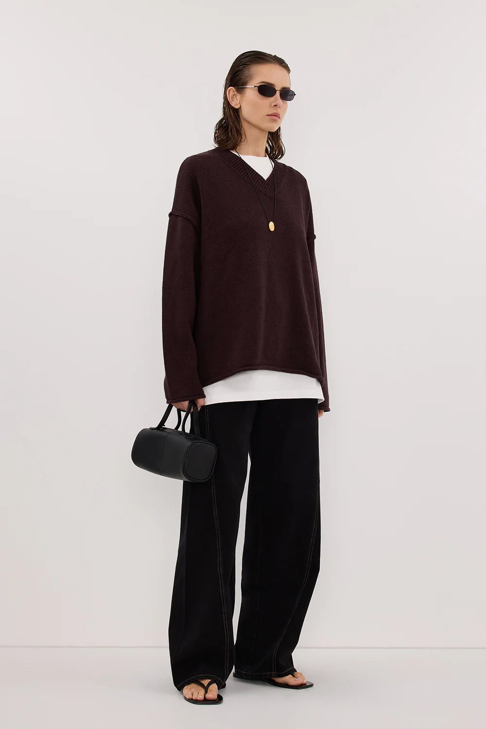 CARSON JET BLACK TALL WIDE LEG JEAN - Image 3
