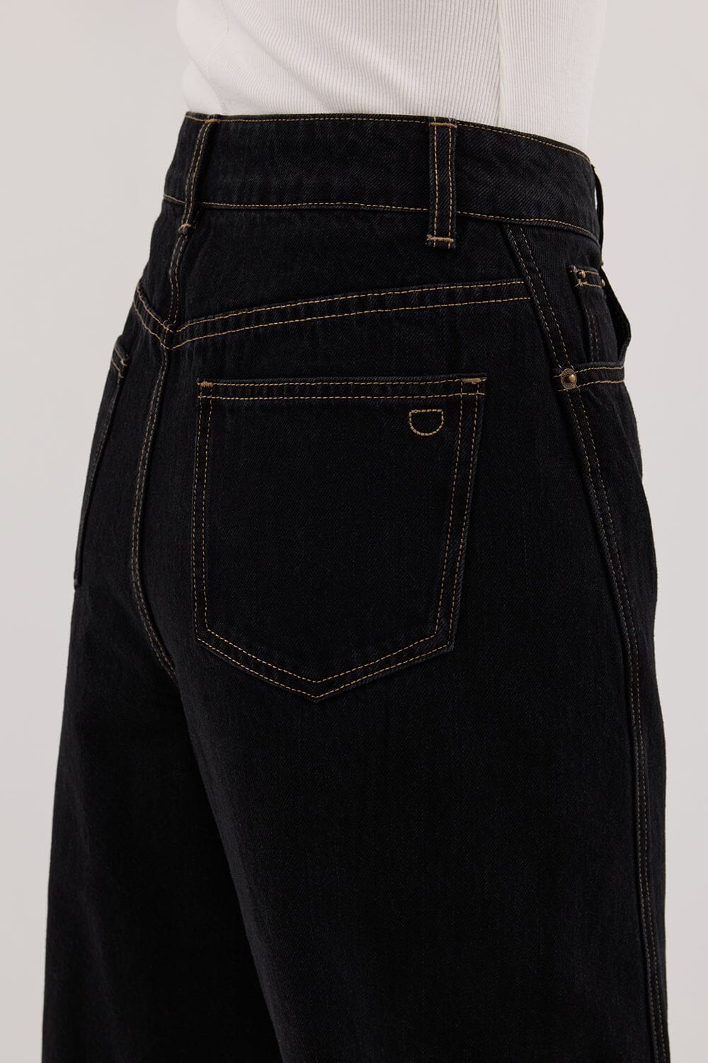 CARSON JET BLACK WIDE LEG JEAN - Image 6